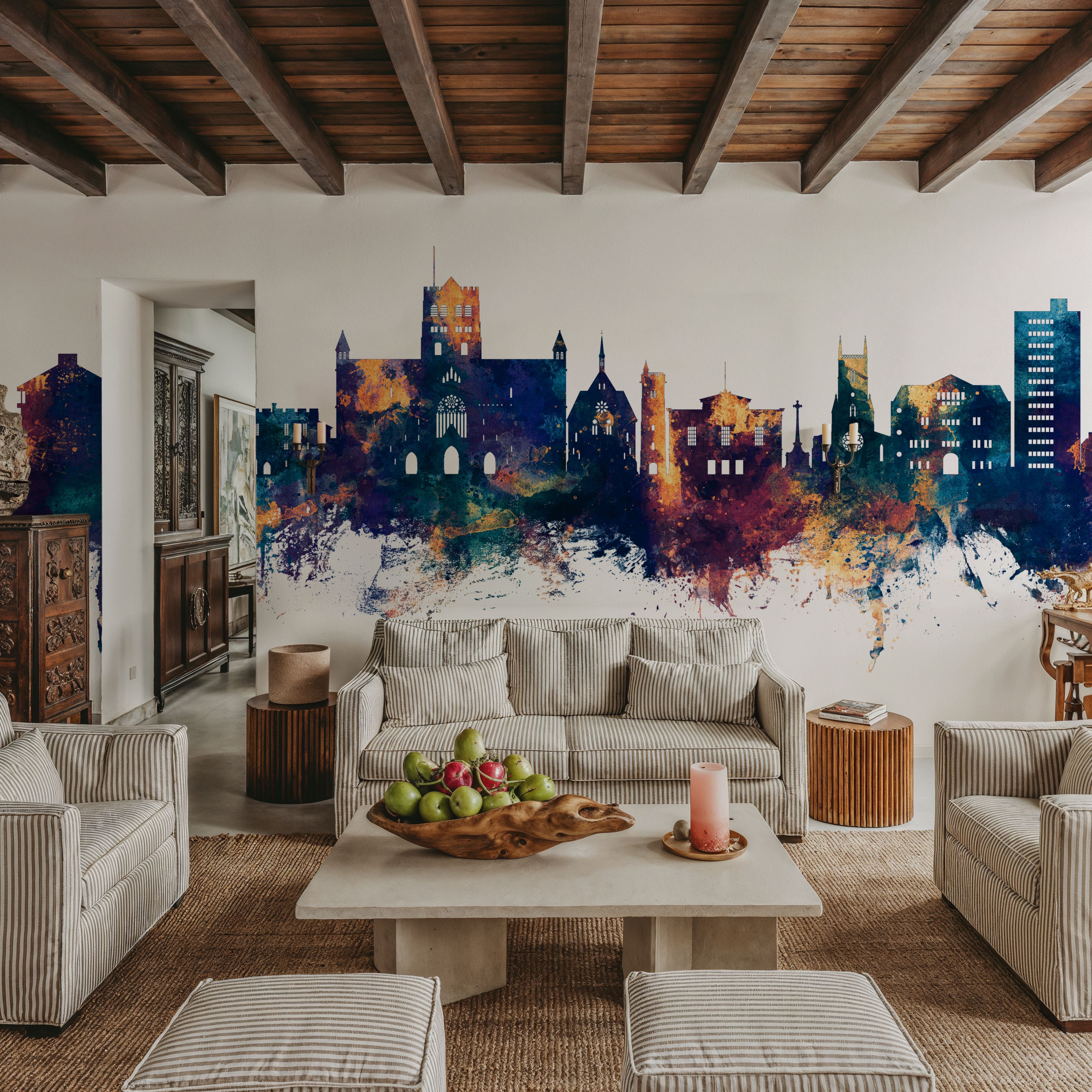 St Albans England Skyline Blue & Bronze