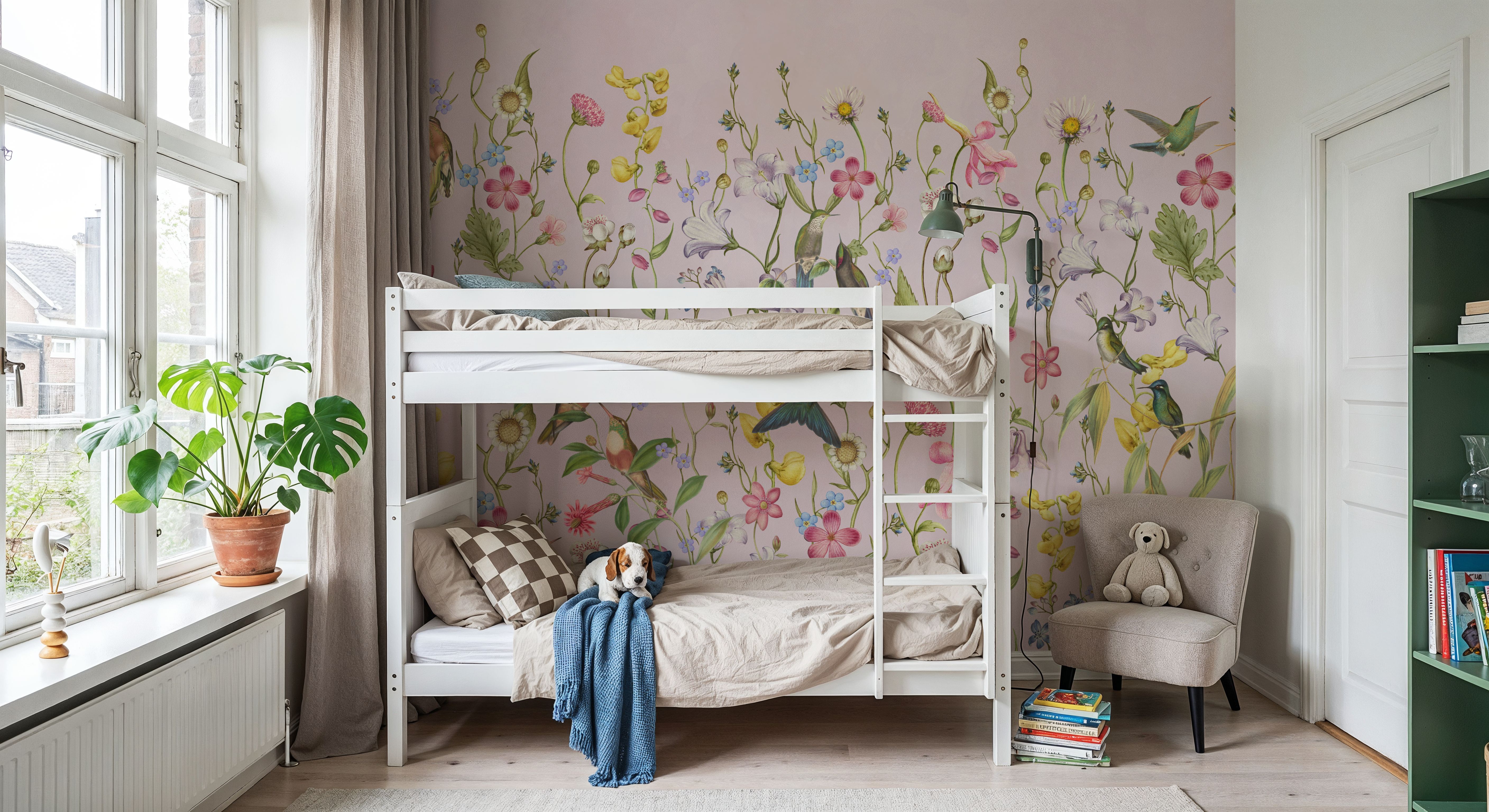 Bird Garden Dark Purple, Tapeten