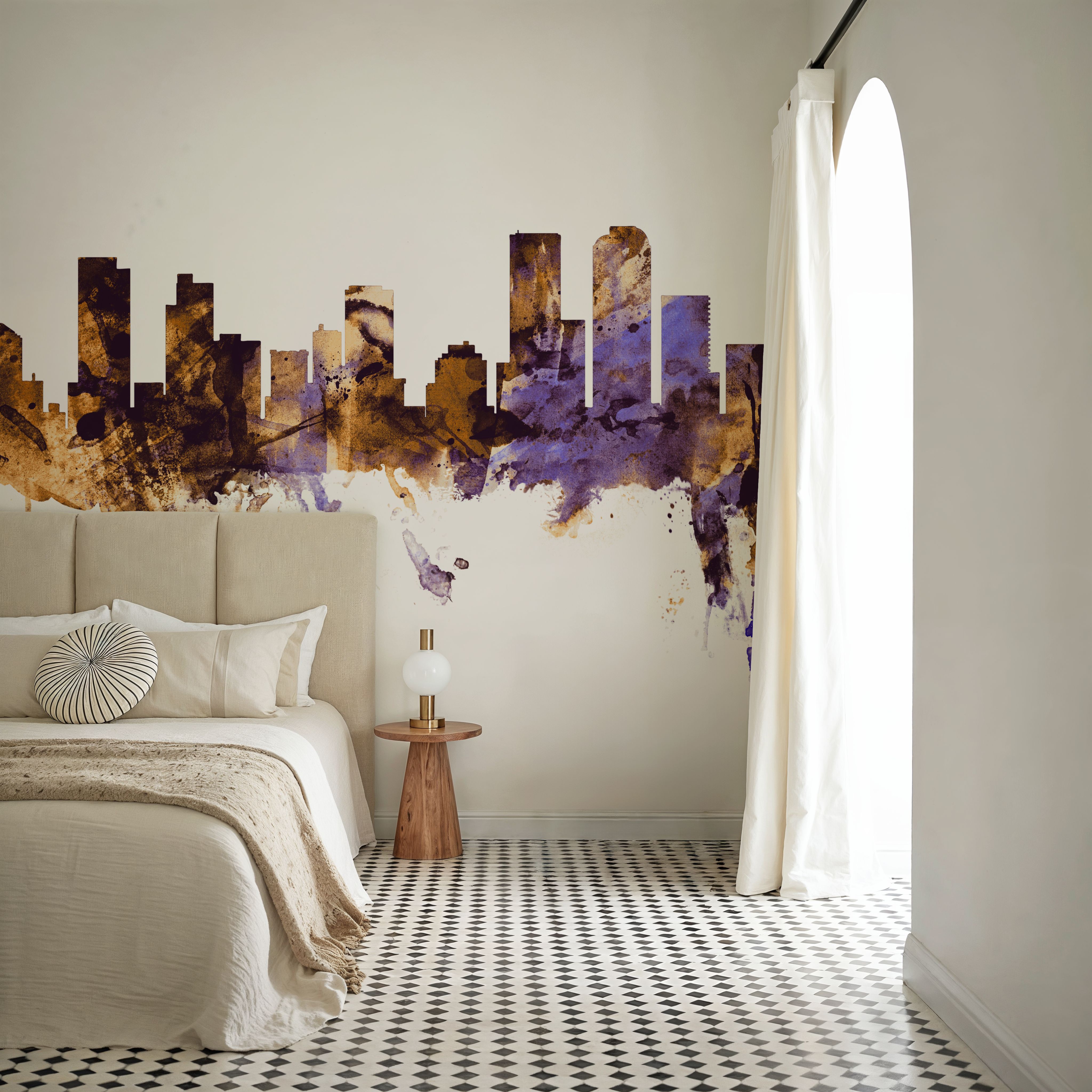 Denver Skyline Purple & Gold