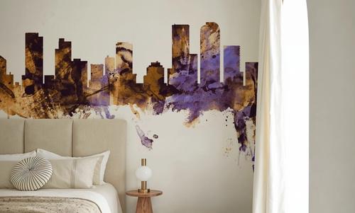 Denver Skyline Purple & Gold