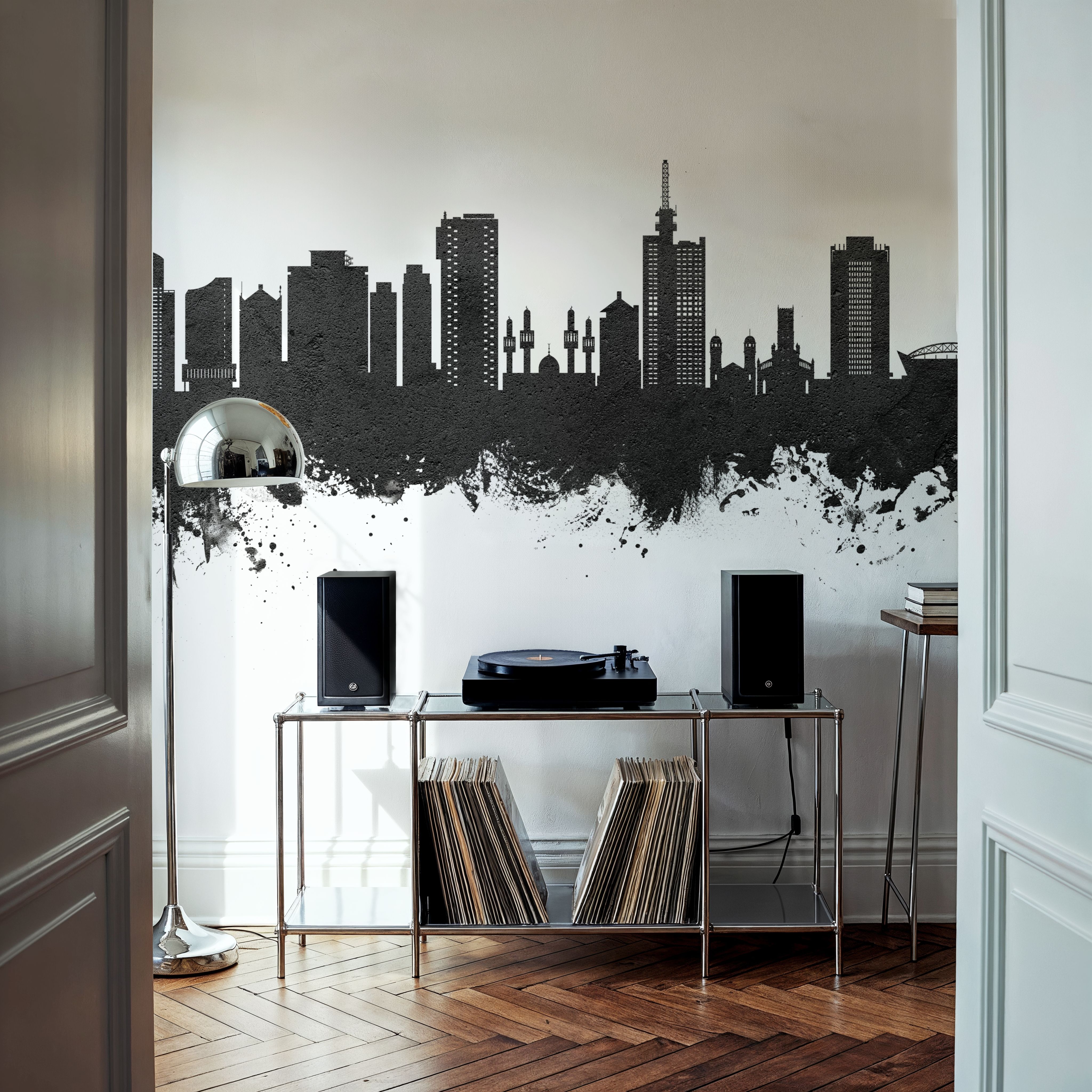 Lagos Nigeria Skyline Black & White