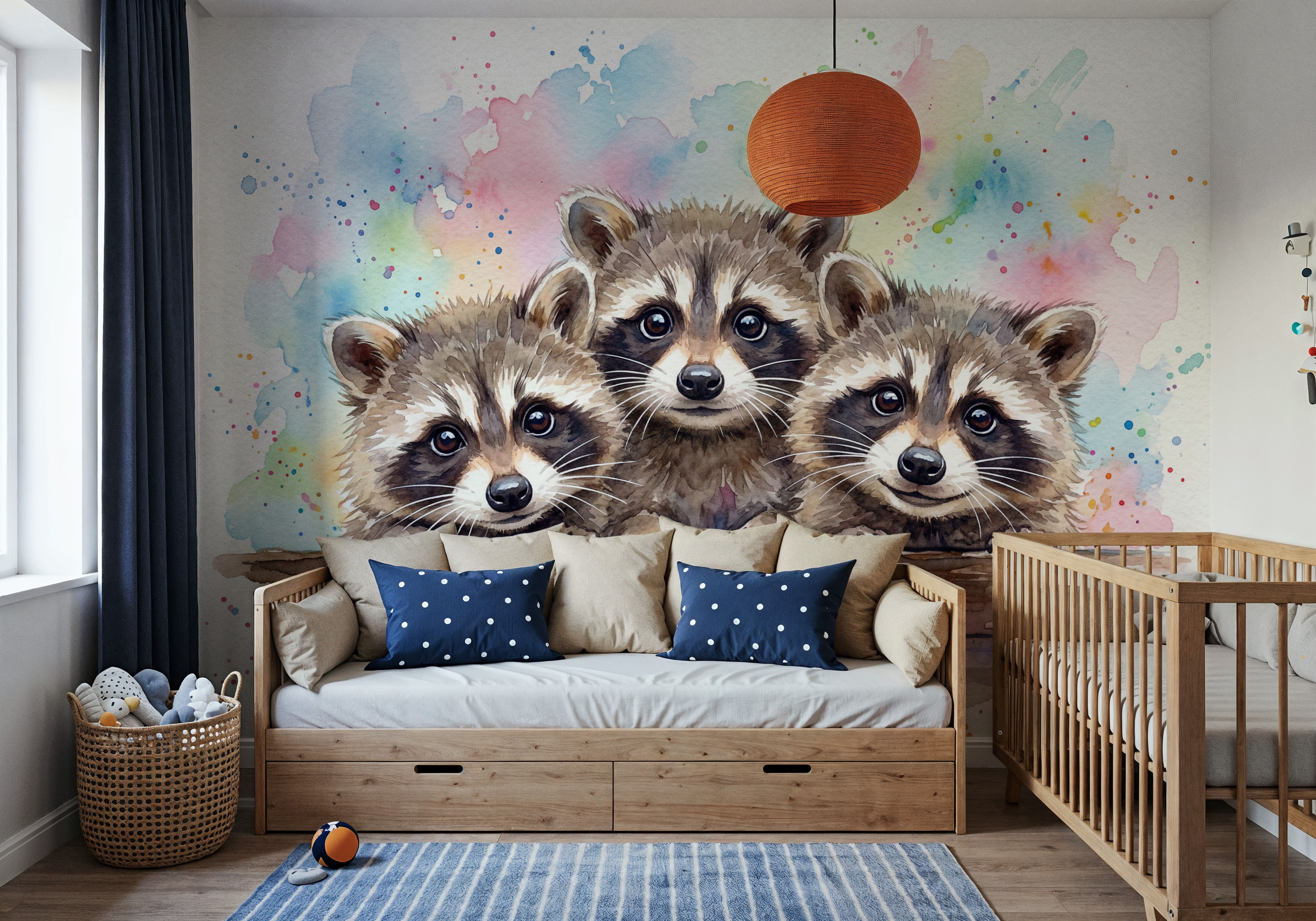 Raccoons - Cute Baby Animals Series, Wallpaper