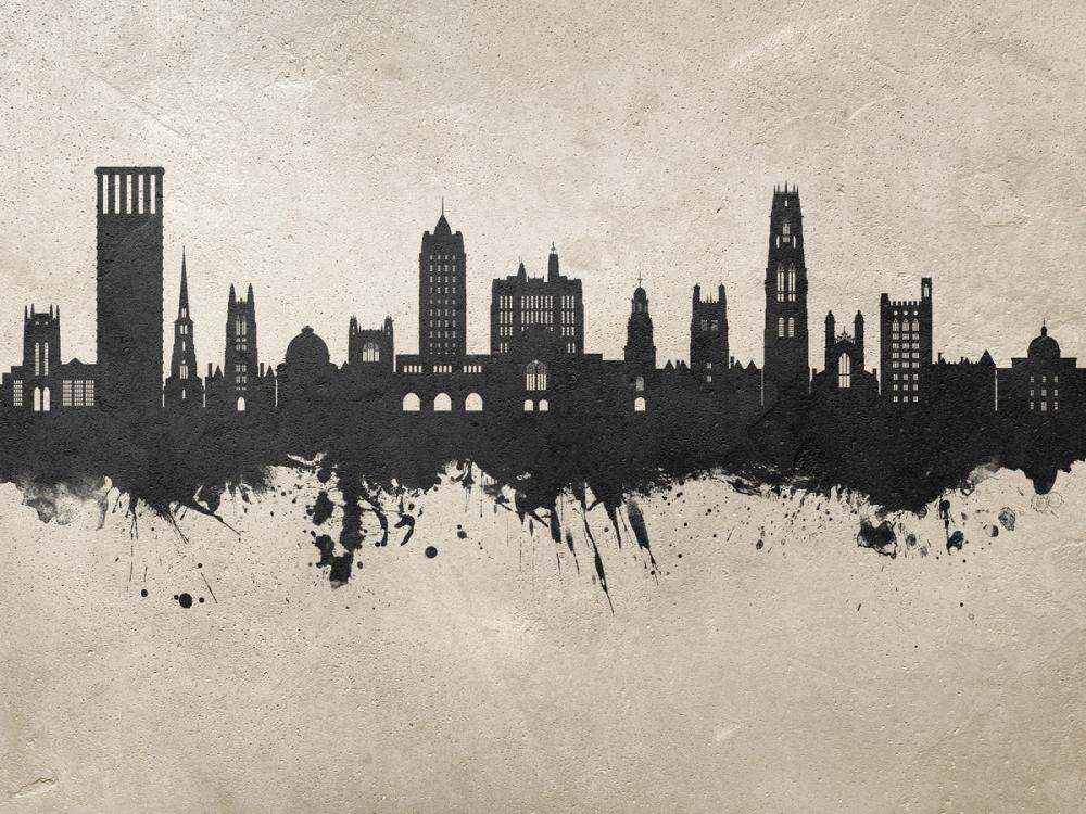 New Haven Connecticut Skyline Concrete