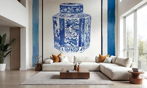 Chinoiserie Vase I Stripes