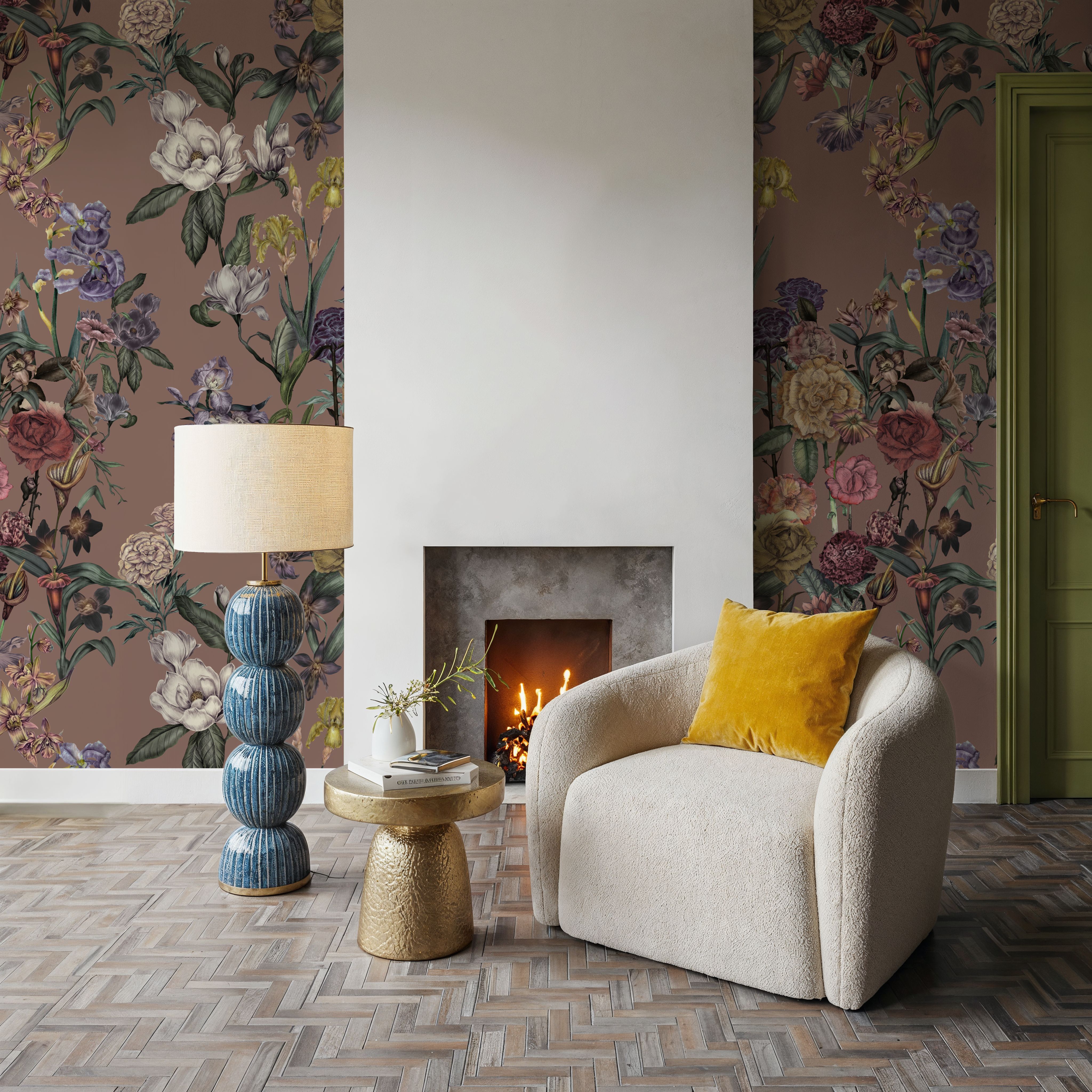 Floral Gaze, Peach Mocha