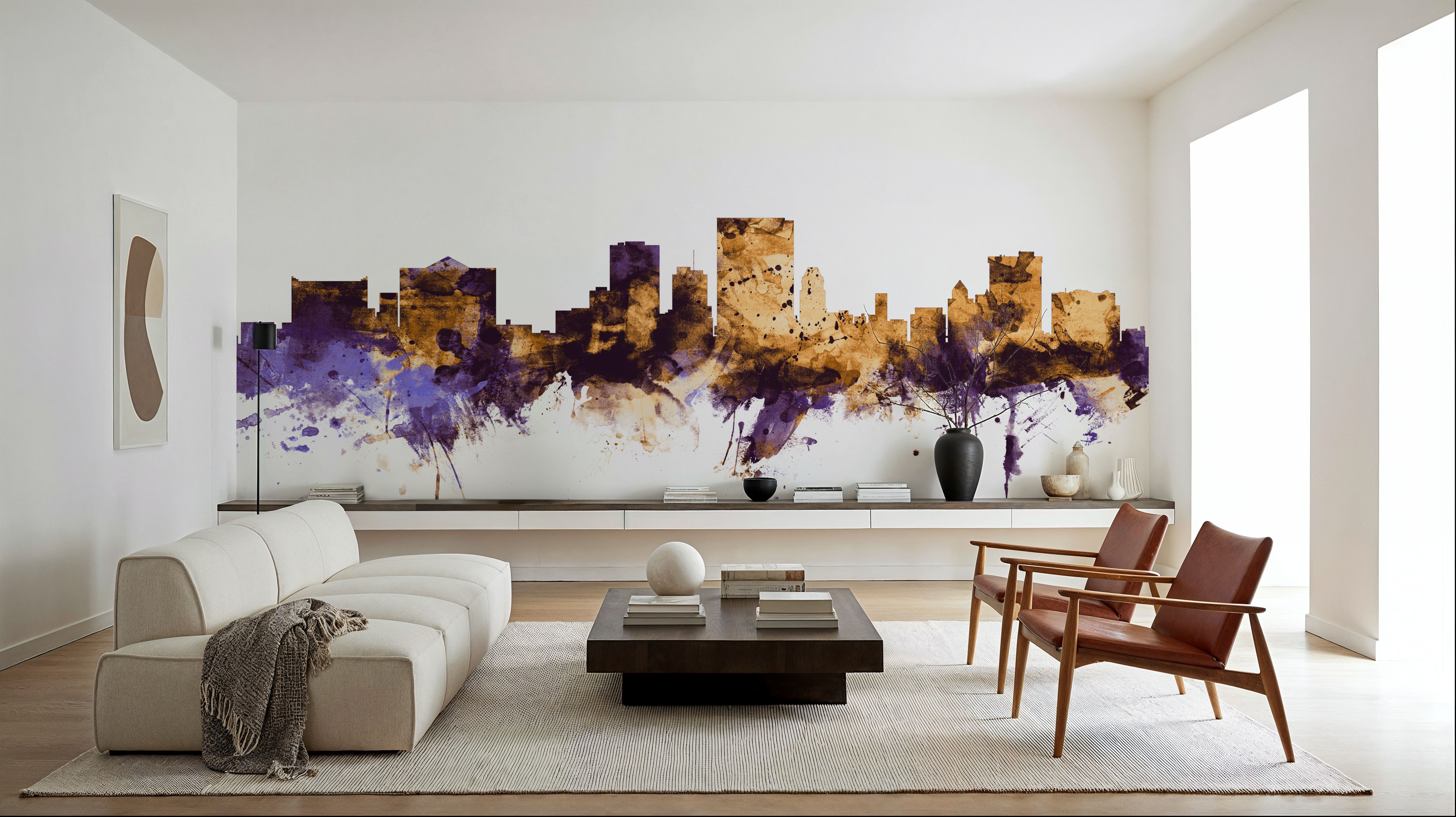 El Paso Texas Skyline Purple & Gold