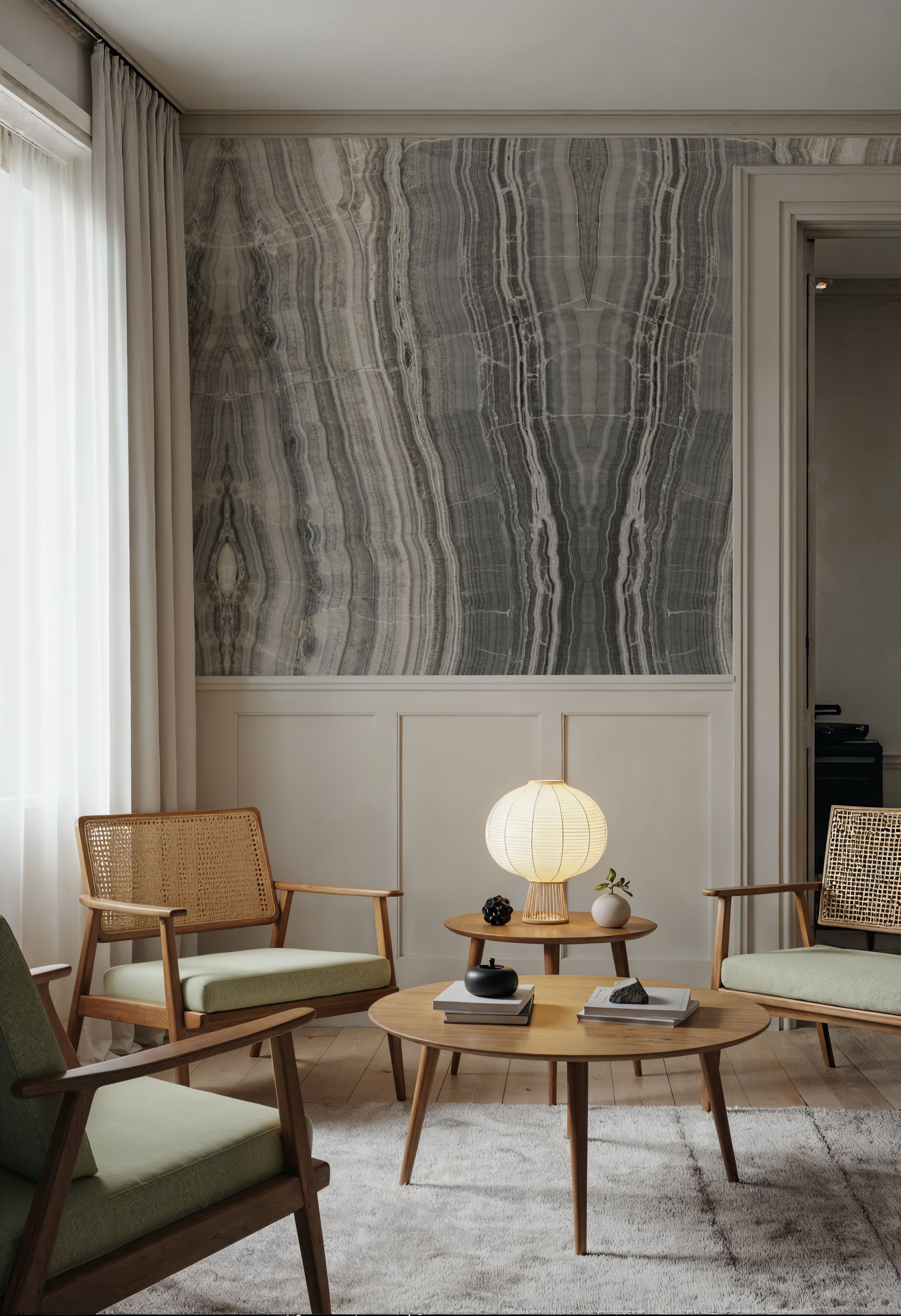Onyx Mirage Bookmatched, Gray