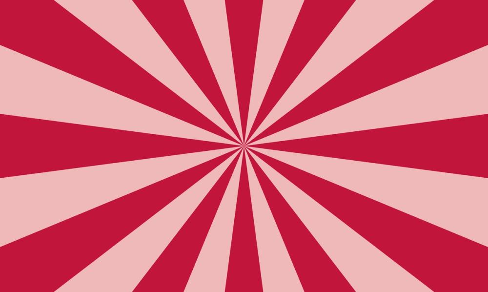 Circus Ceiling, Red on Pink