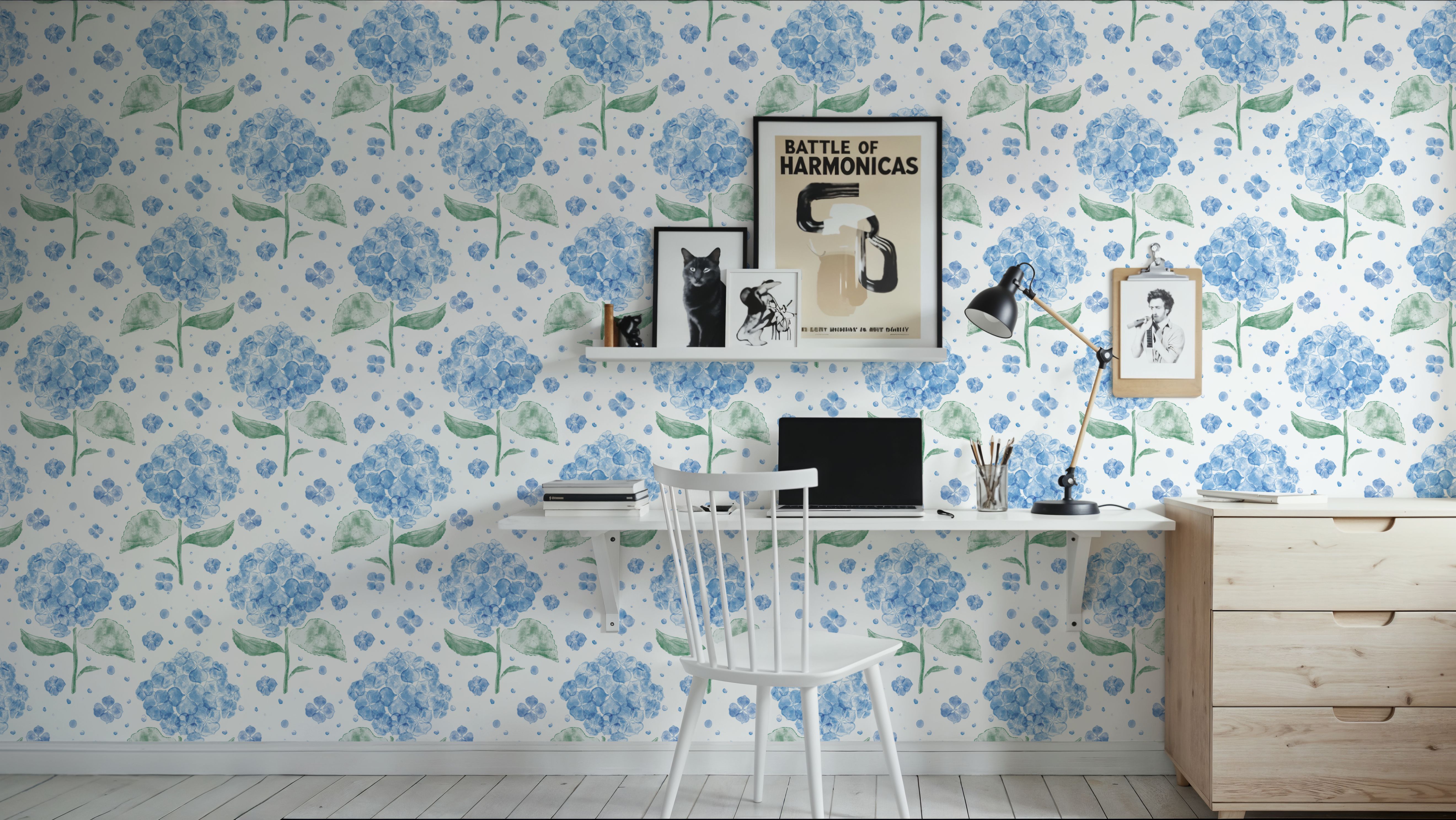 Hydrangea in The Air, Blue