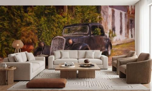 Antique Car Uruguay on Canvas