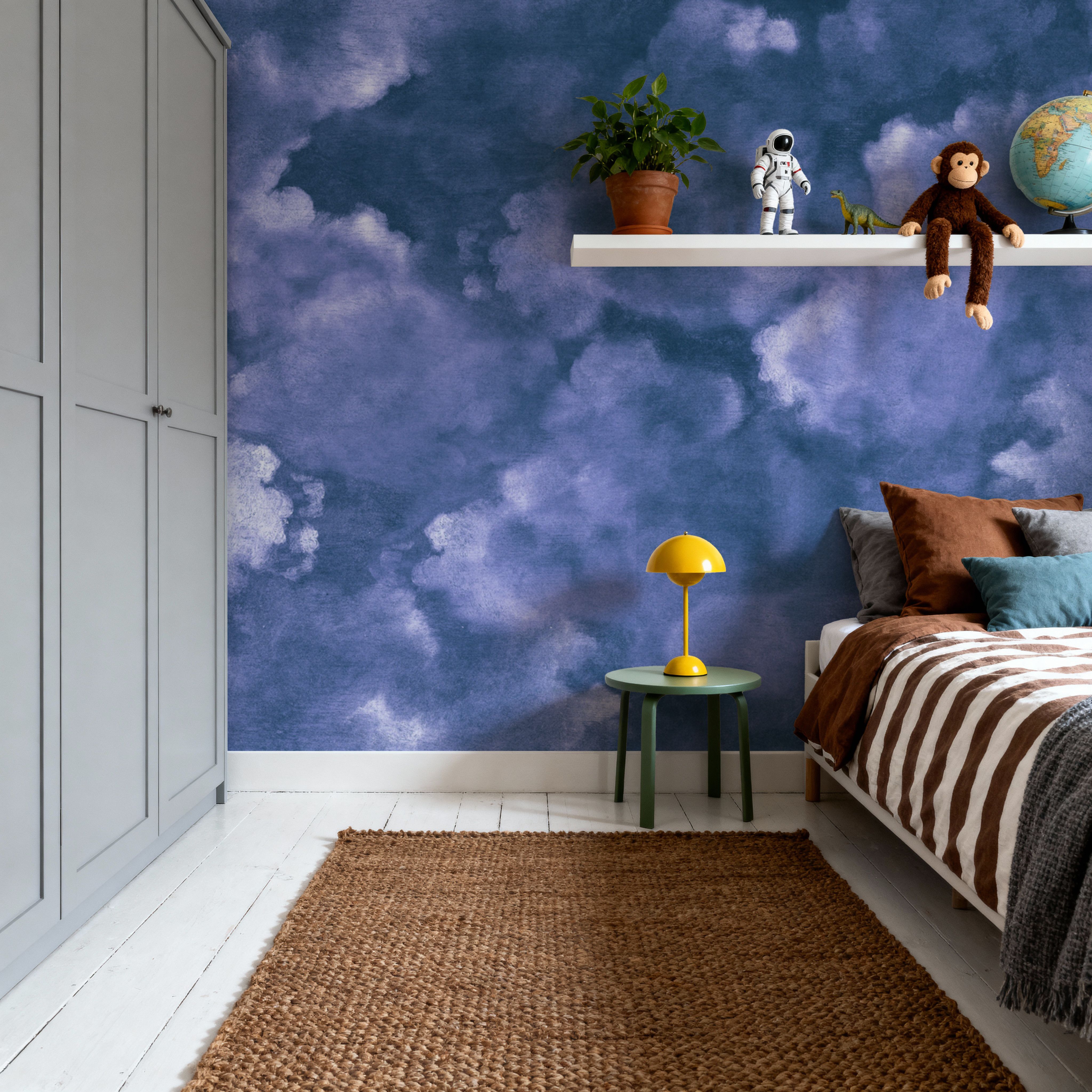 Painted Dreamy Clouds, Purple