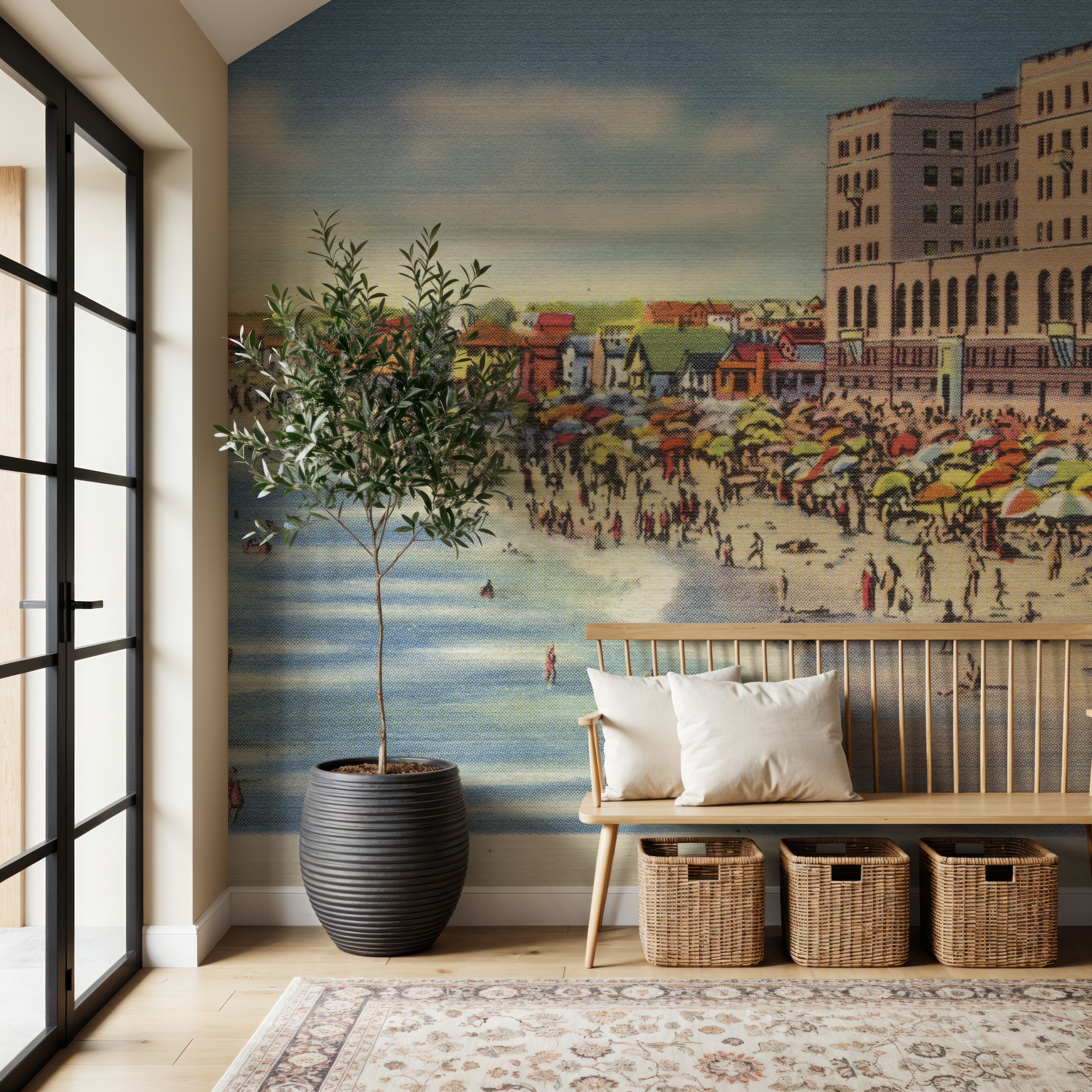 Greetings from Hermosa Biltmore Hotel - Screenprint Postcard