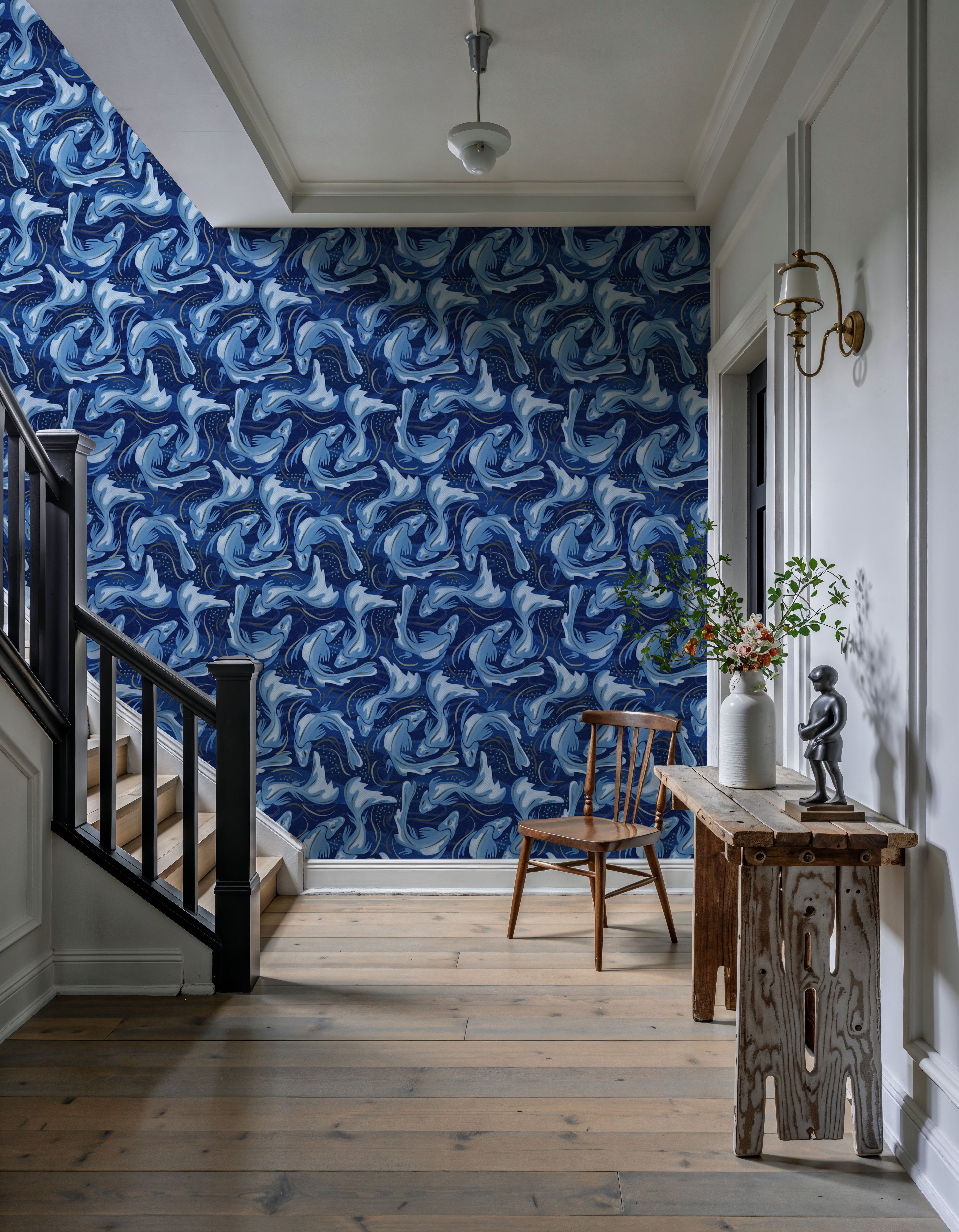 Koi Fish, Denim