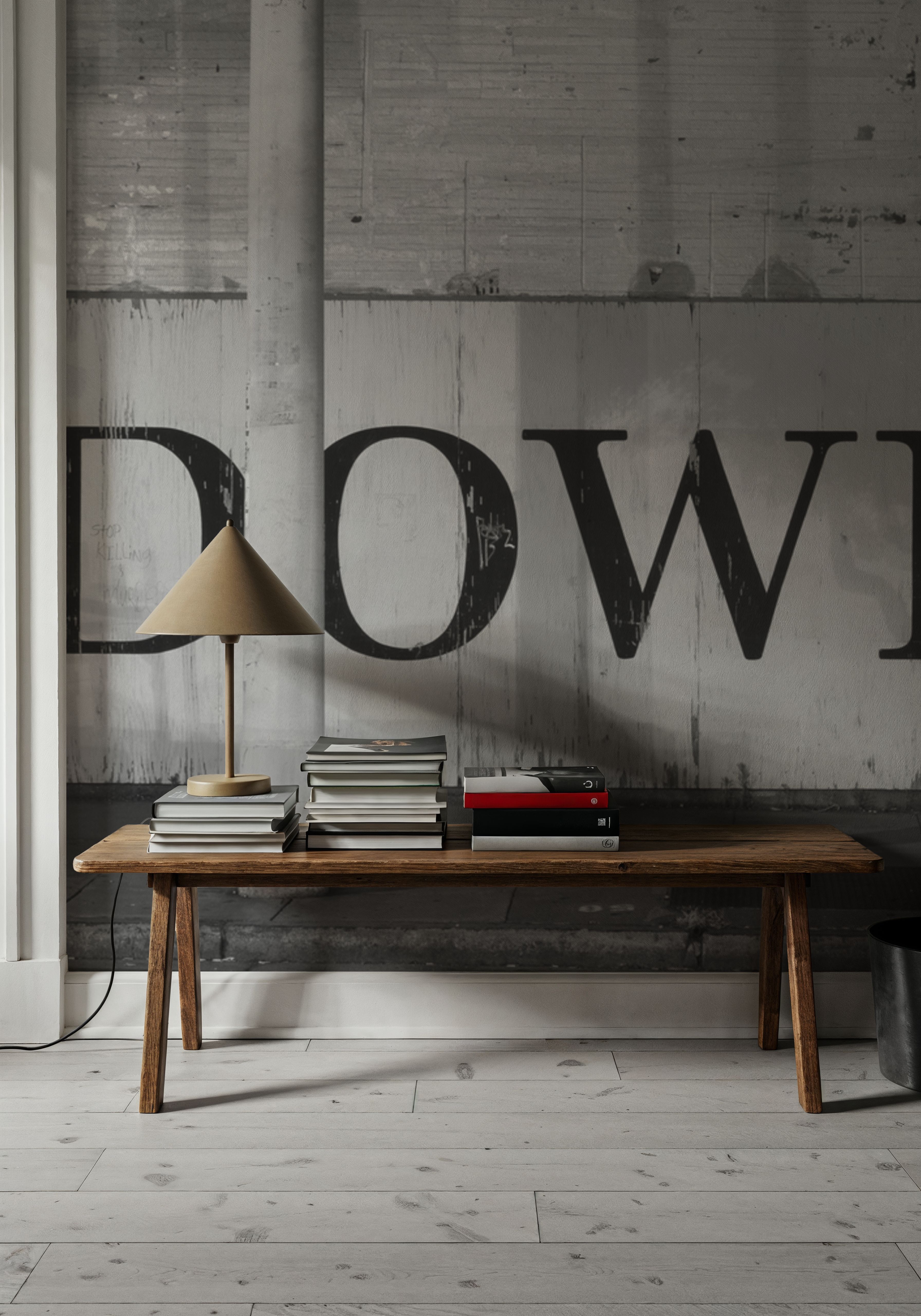 Wall Mural - Downtown Arrow - Architecture mural wallpaper - Gray - Bedroom - Wallism UK - Premium, Textured or Peel & Stick
