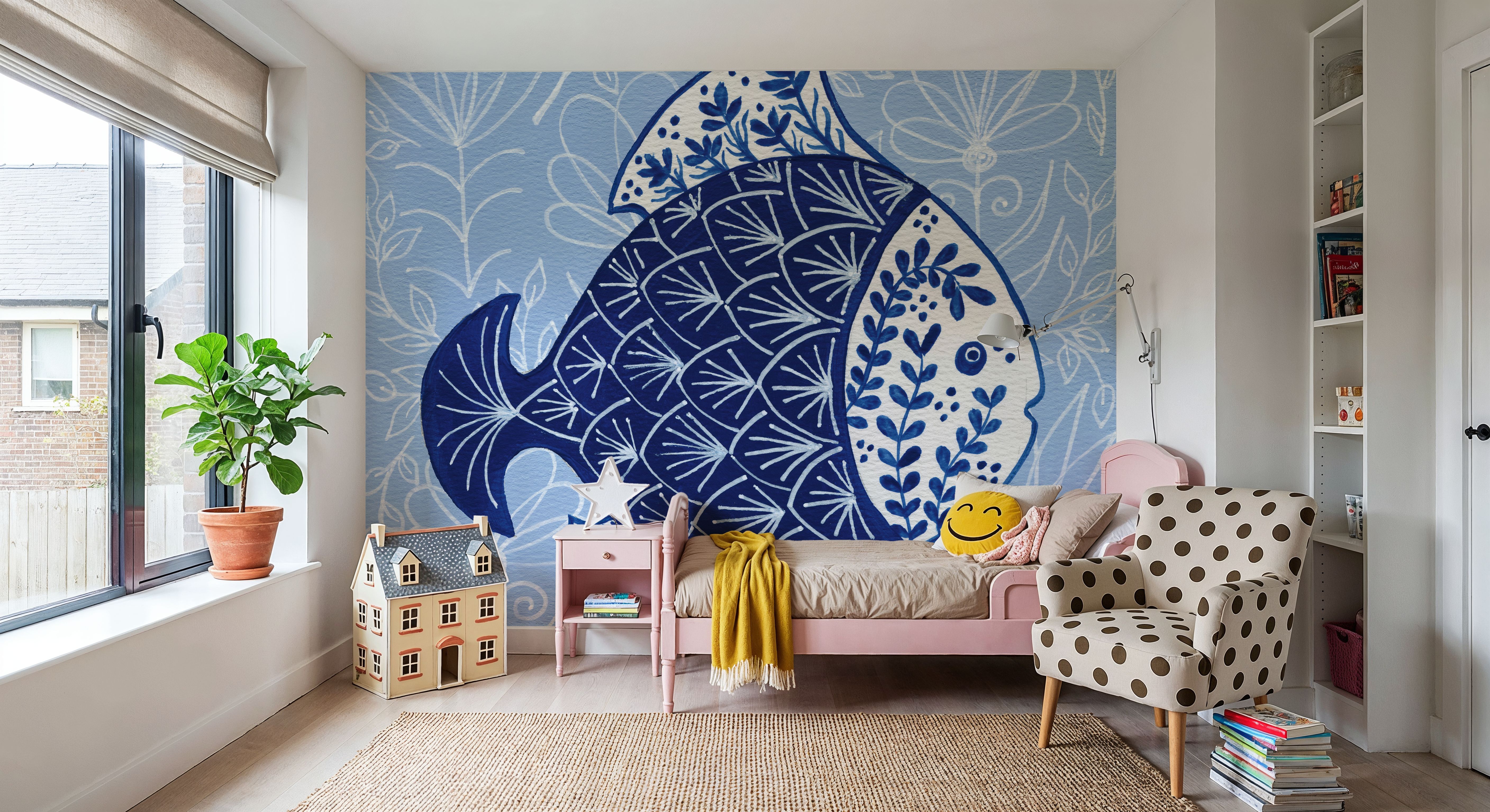 Coastal Chinoiserie III, Wallpaper