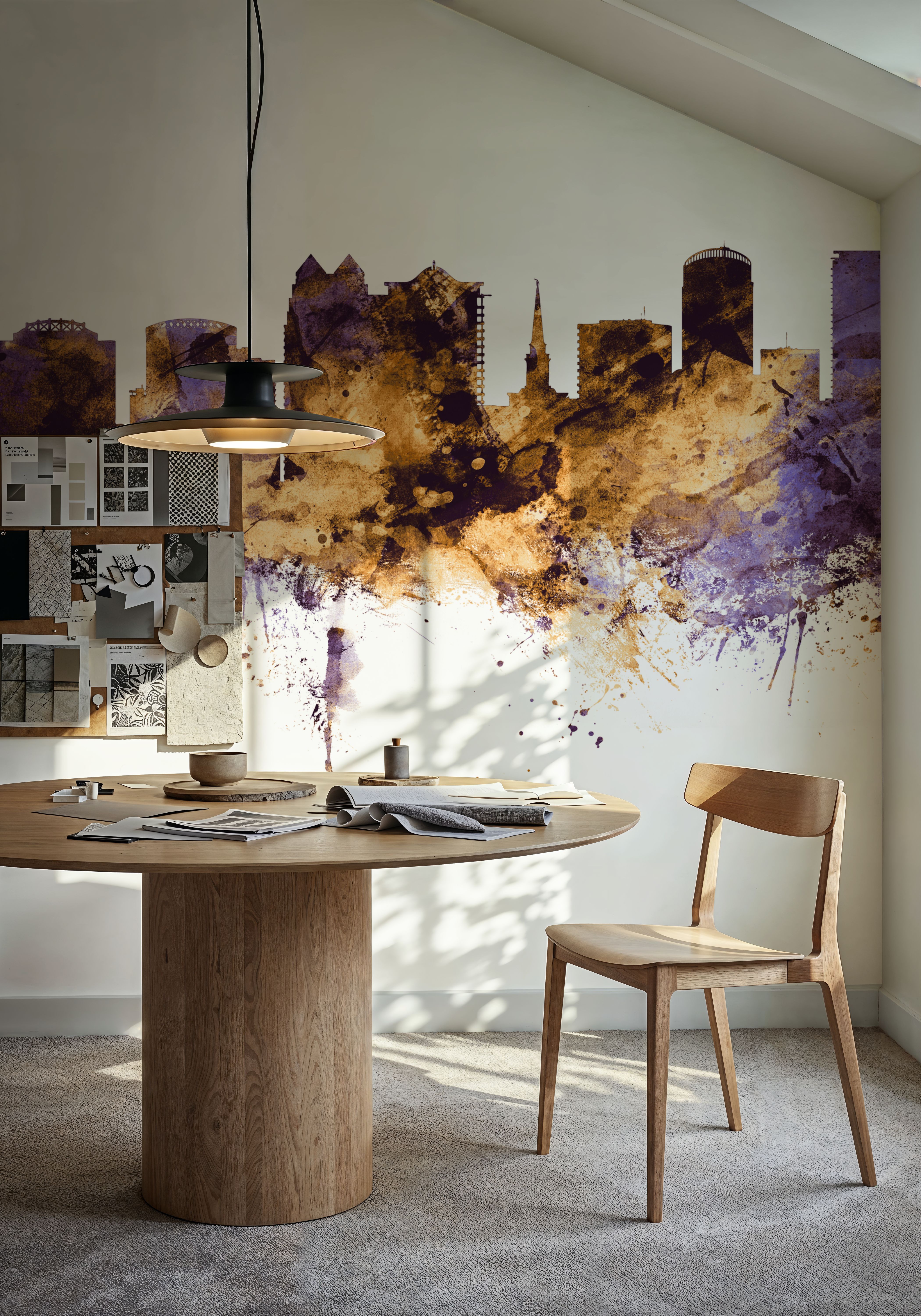 Orlando Florida Skyline Purple & Gold