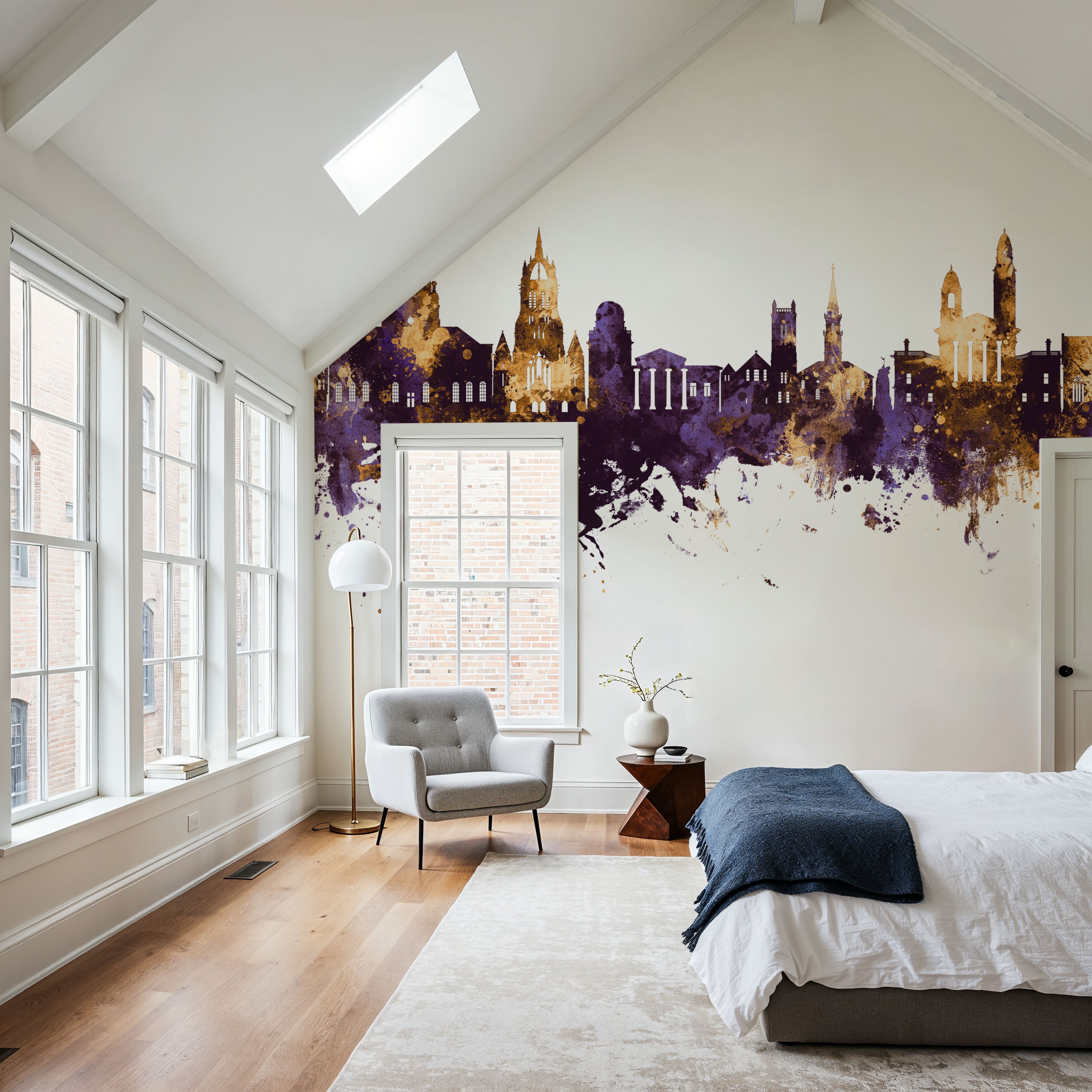 Paisley Skyline Purple & Gold