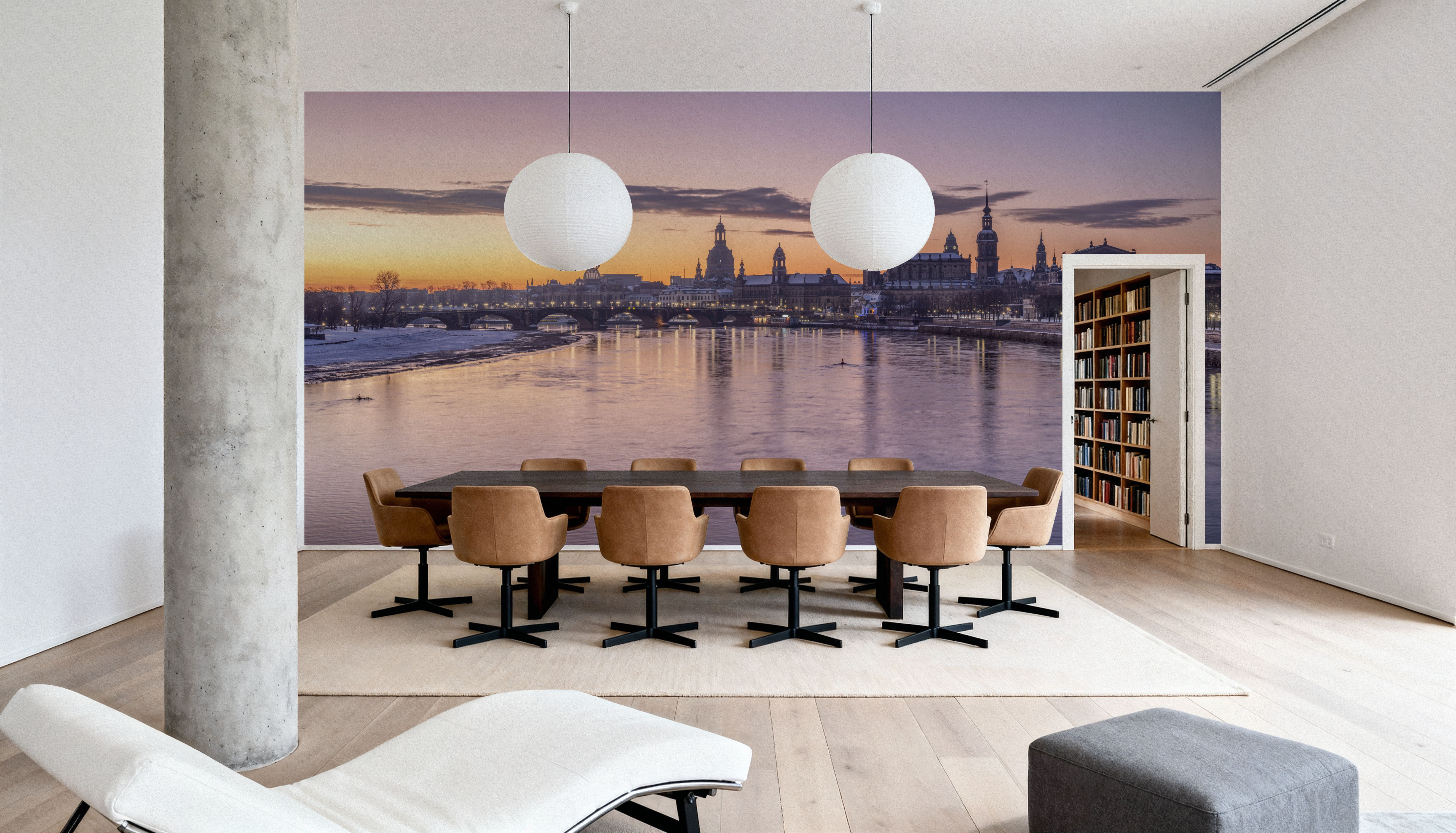 Twilight Bridge Reflection