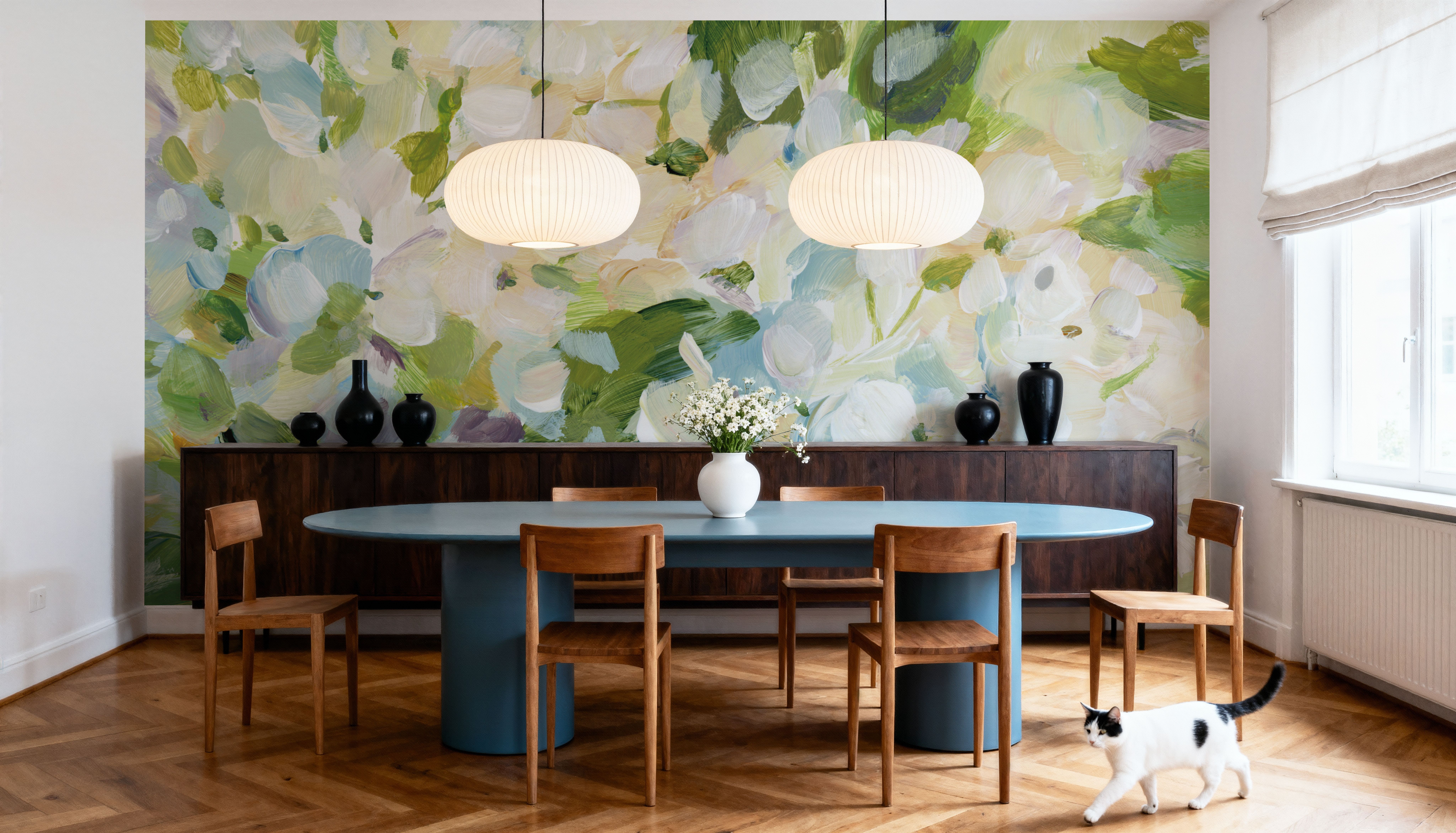 Hydrangea Joy, Papel pintado