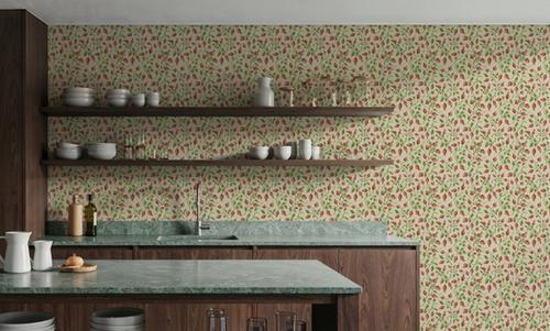 Rosehips, Coral on Cream