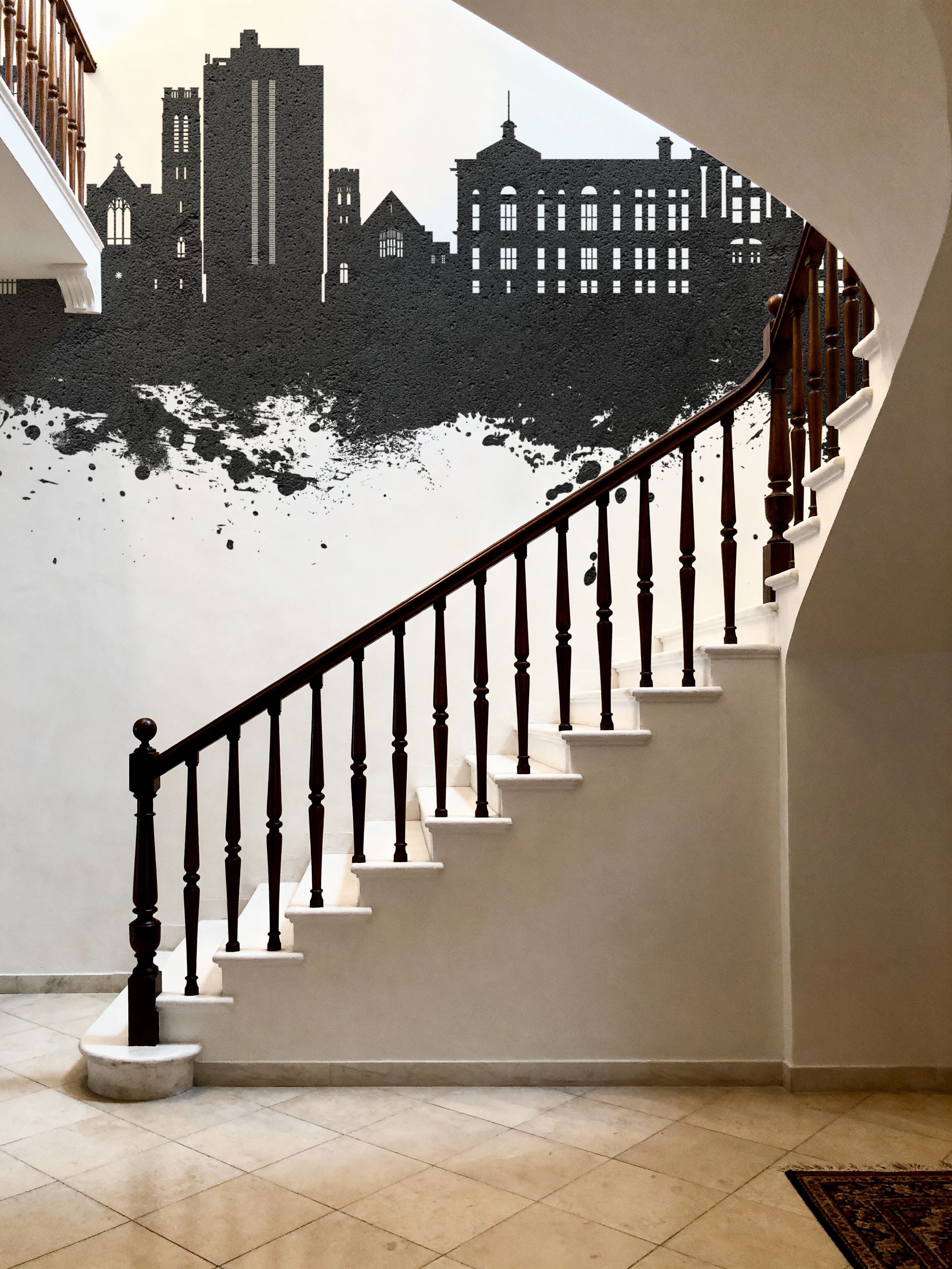 Cheyenne Wyoming Skyline Black & White