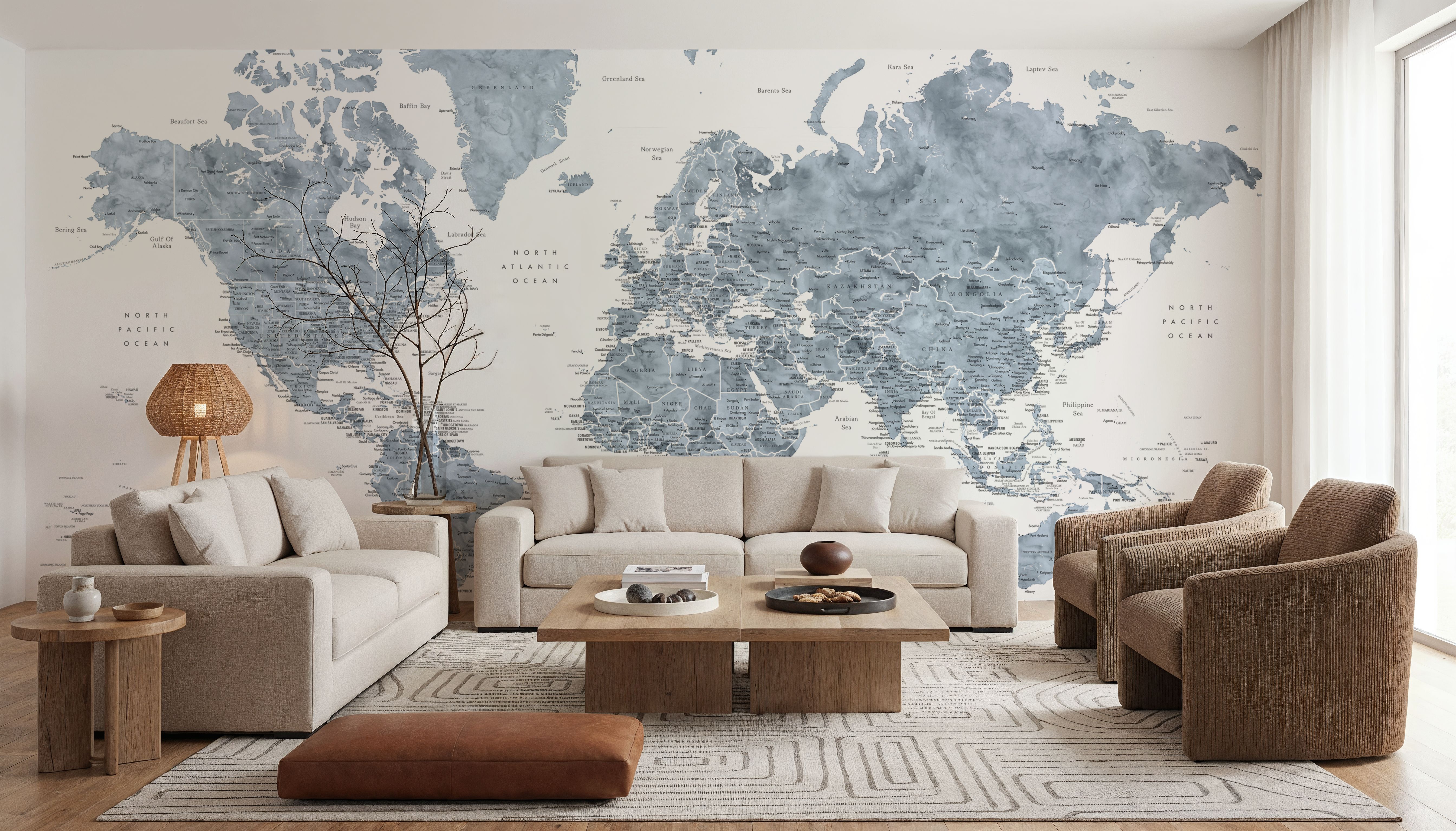 World Map Cities - Ninian