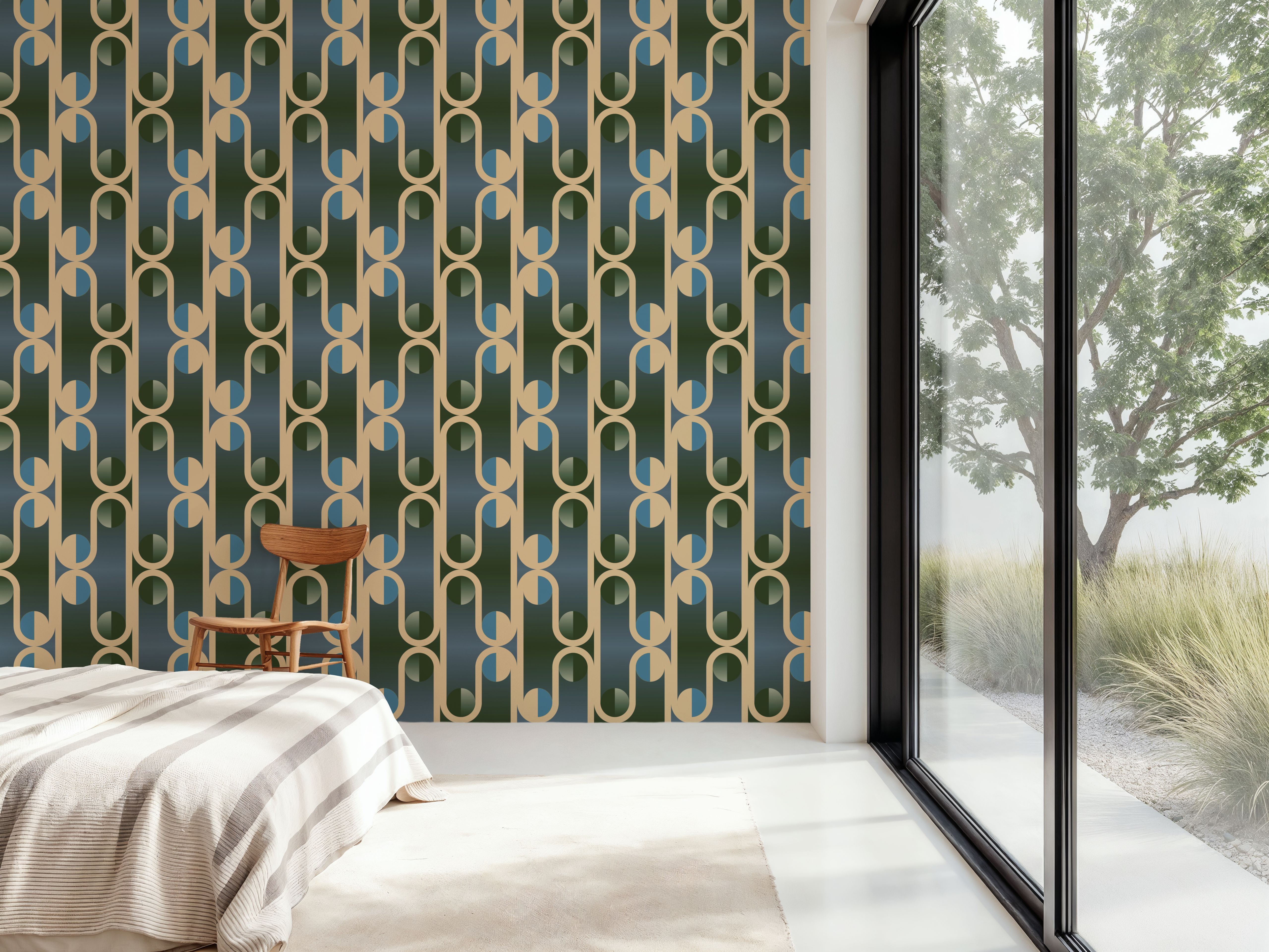 Art Deco Trellis, Green