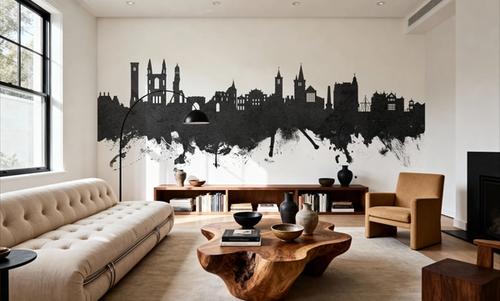 At Andrews Scotland Skyline Black & White