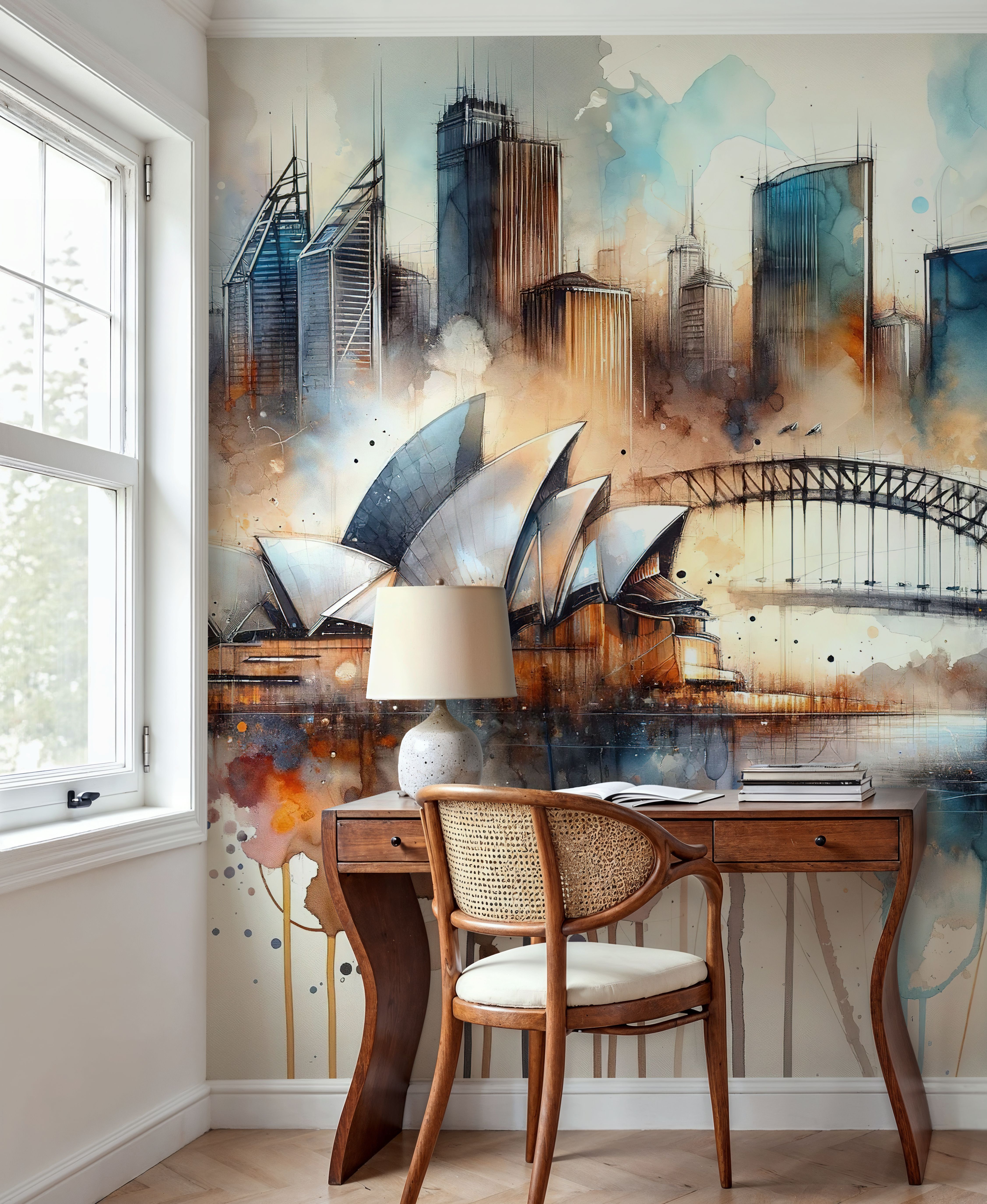 Watercolor Skyline Sydney