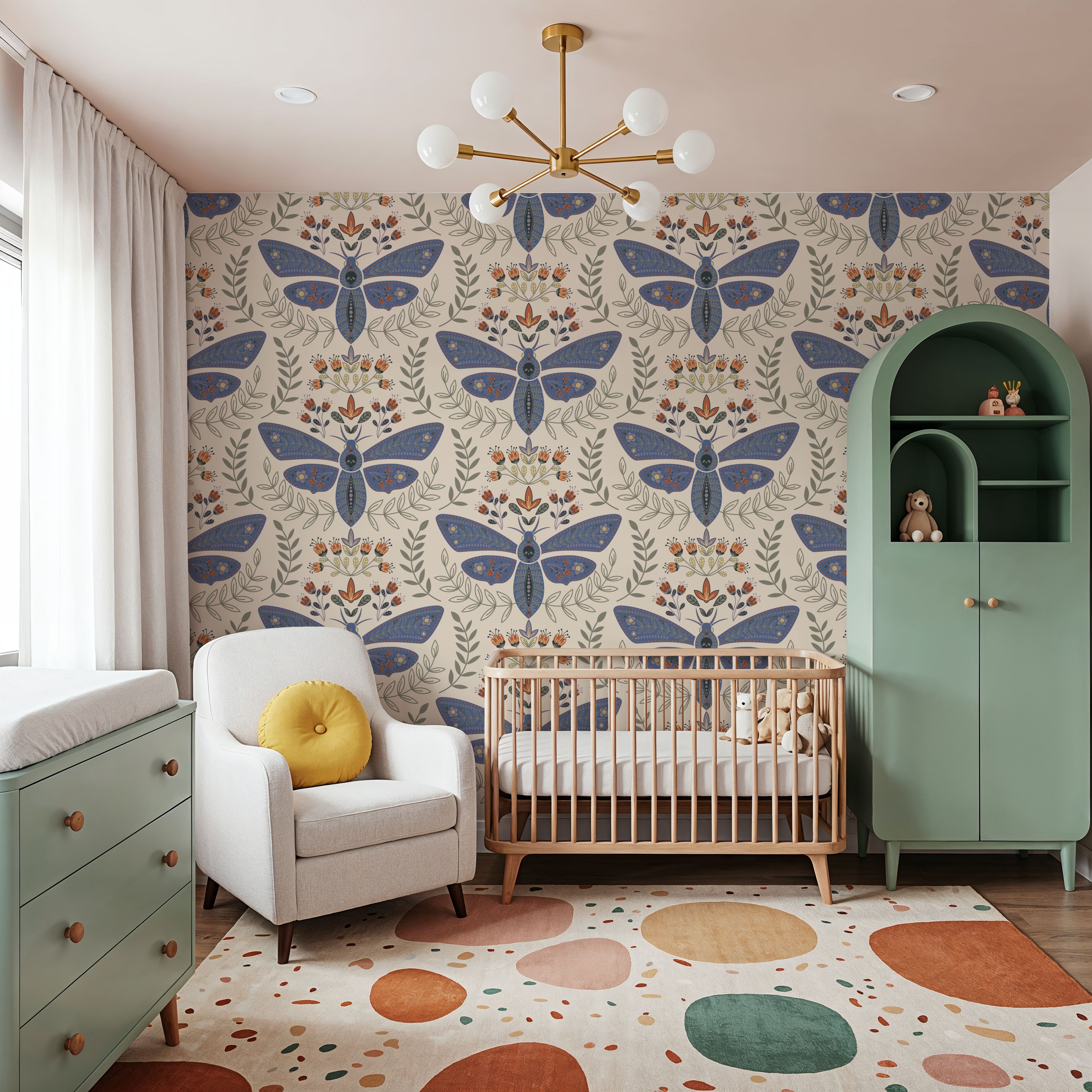 Deaths Head Moth, Purple