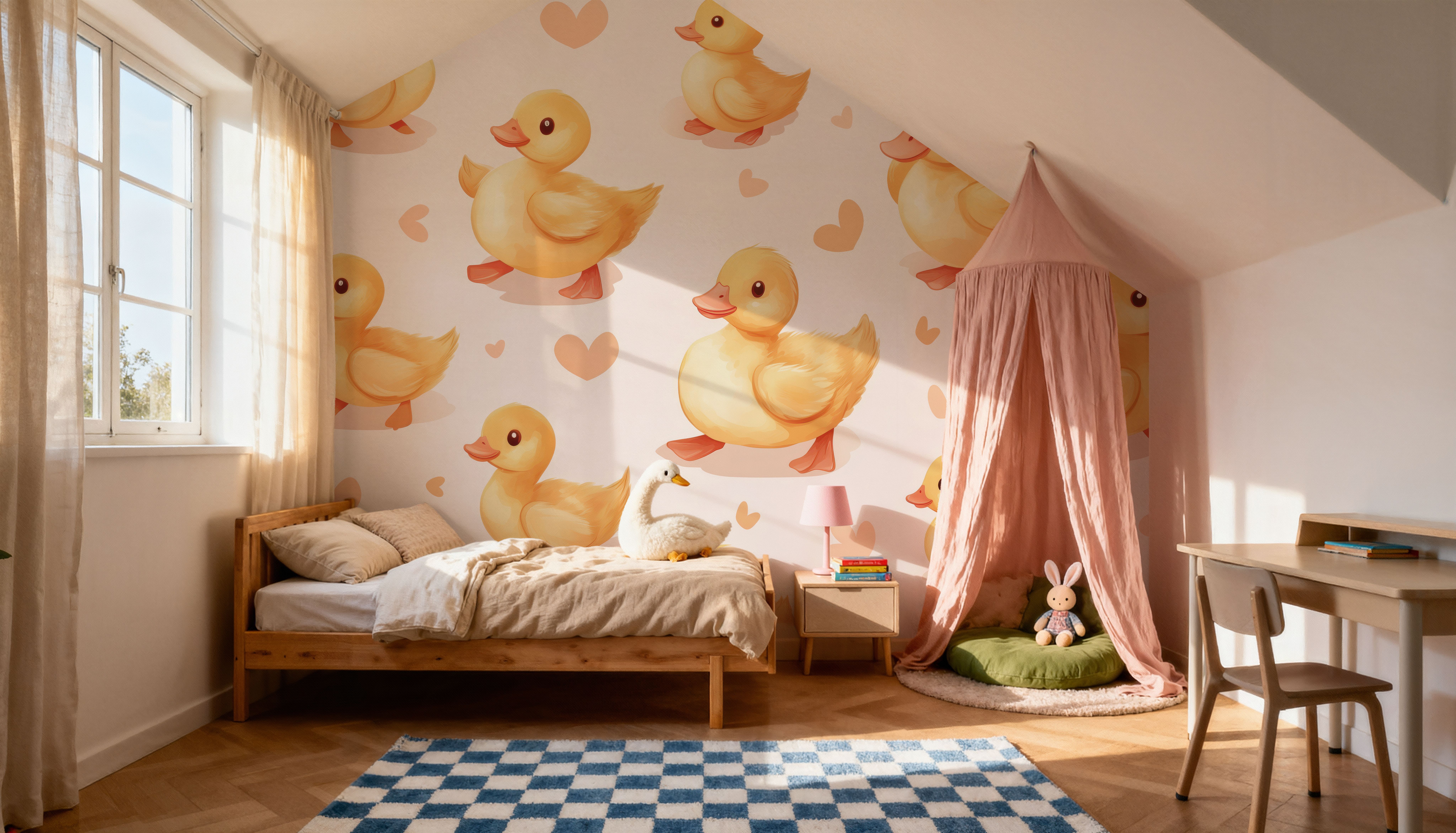Duckling Walk, Behang
