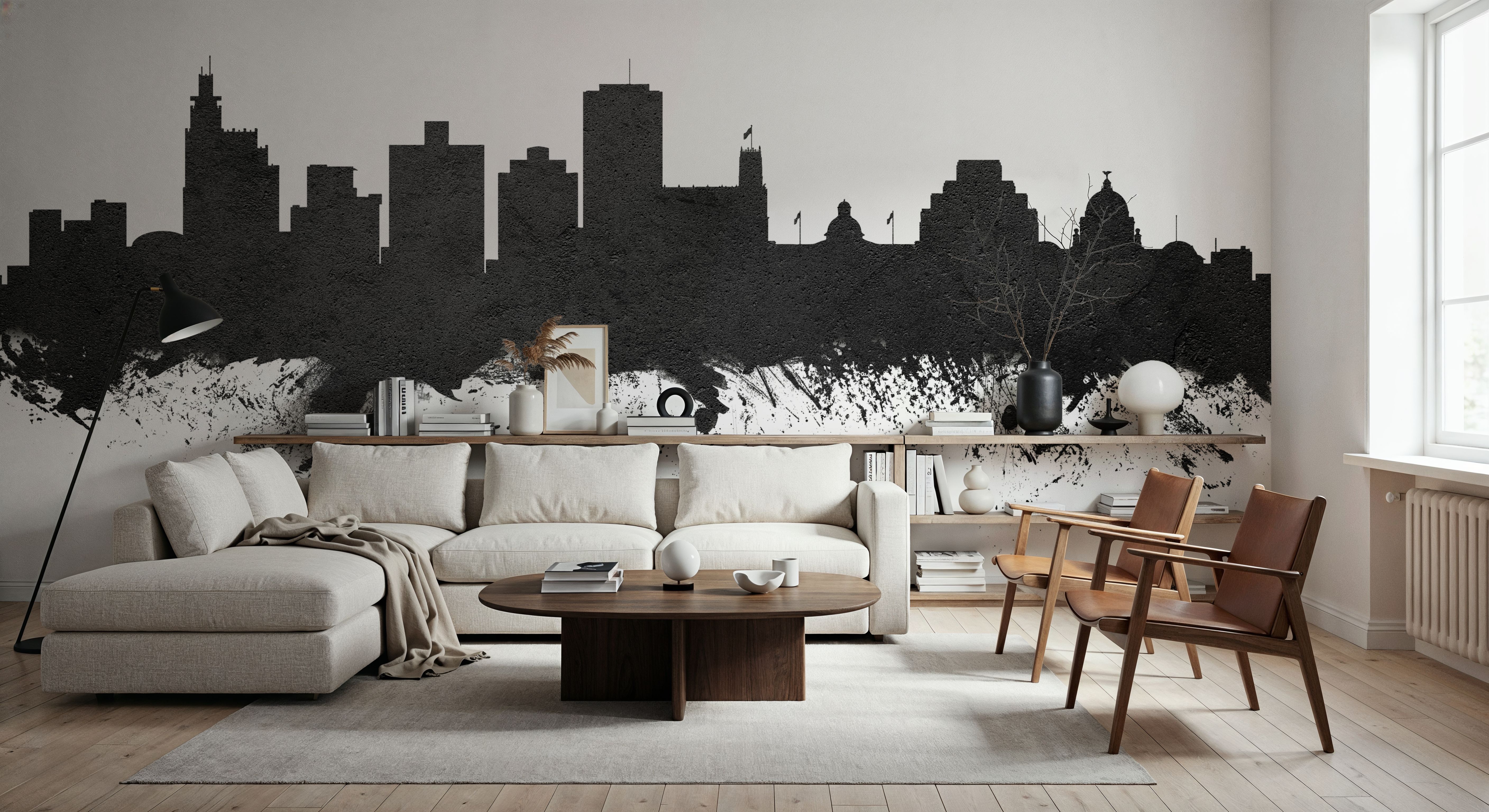 Jackson Mississippi Skyline Black & White