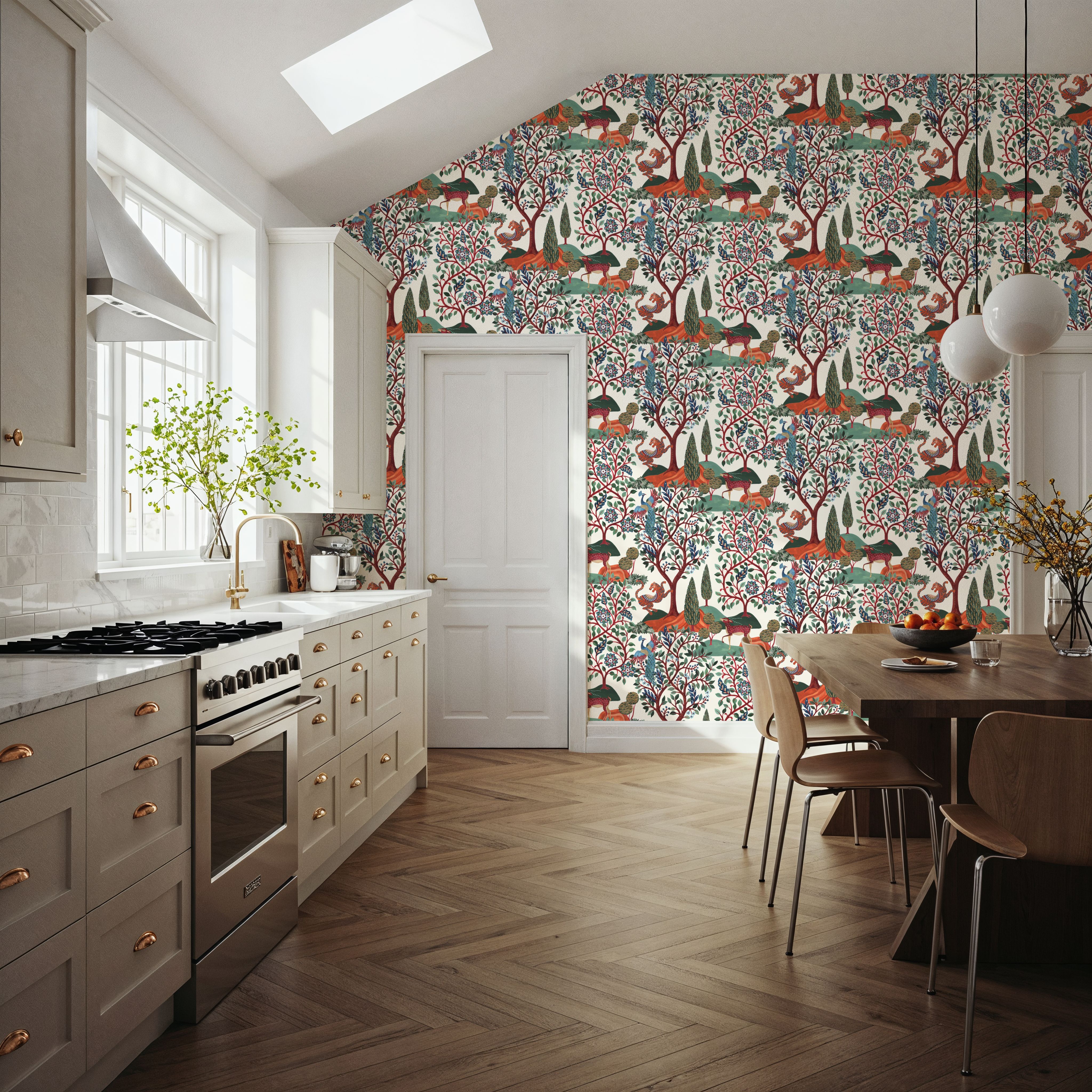 Garden of Myth and Memory Pattern, White