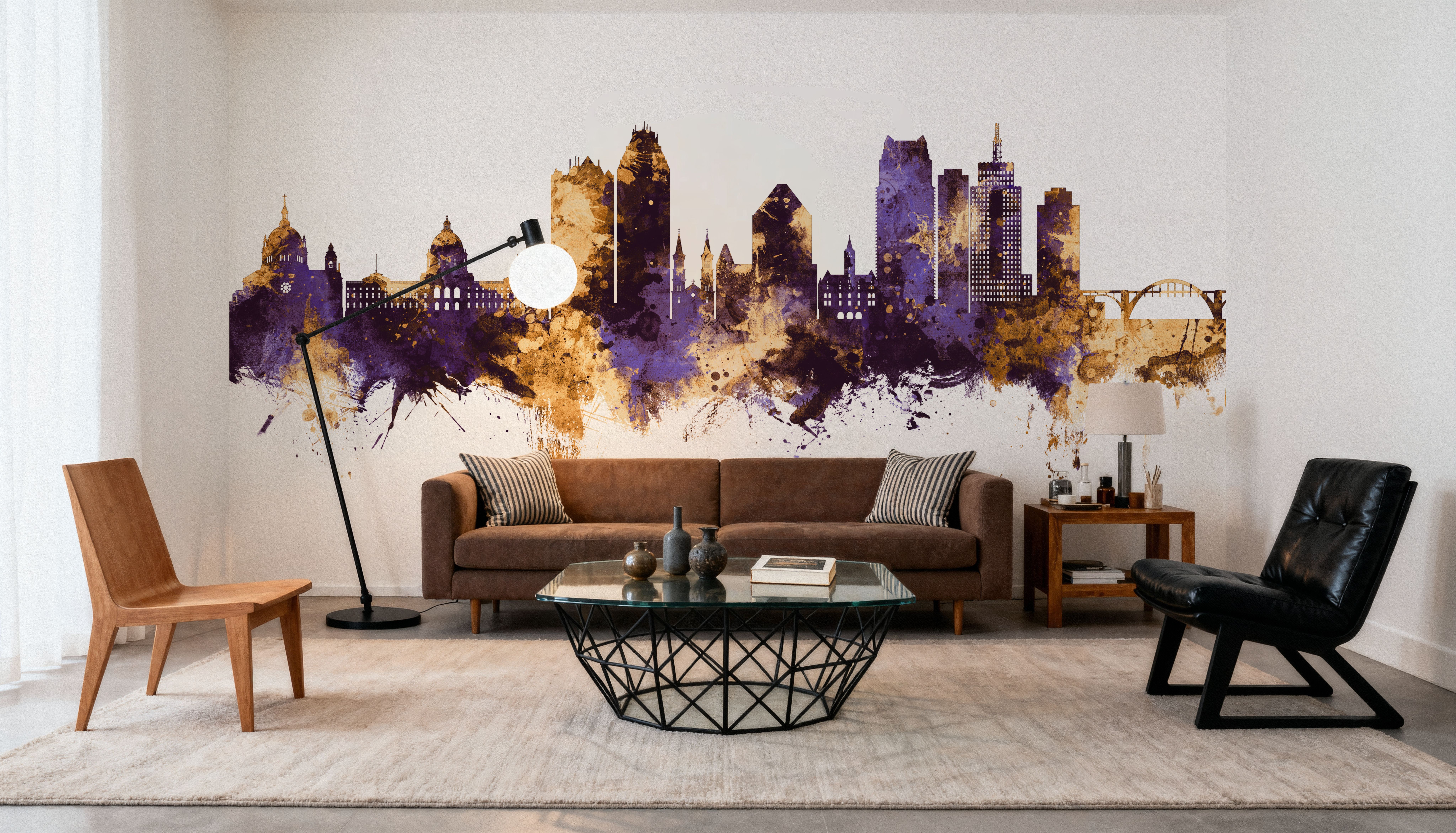 Saint Paul Minnesota Skyline Purple & Gold