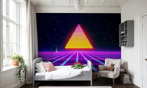 80's Game Pixel Pyramid