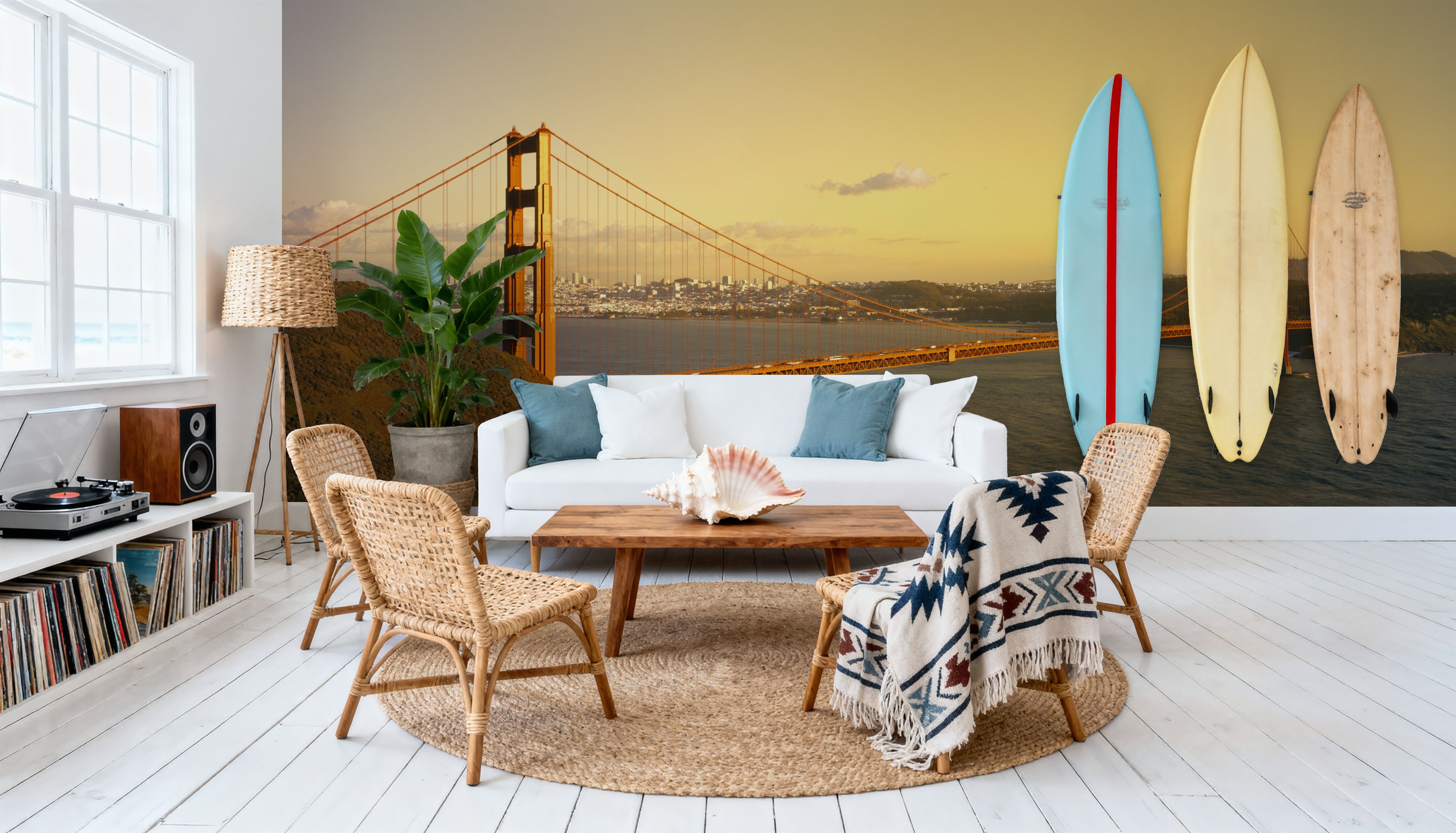 Crimson Bridge at Dusk