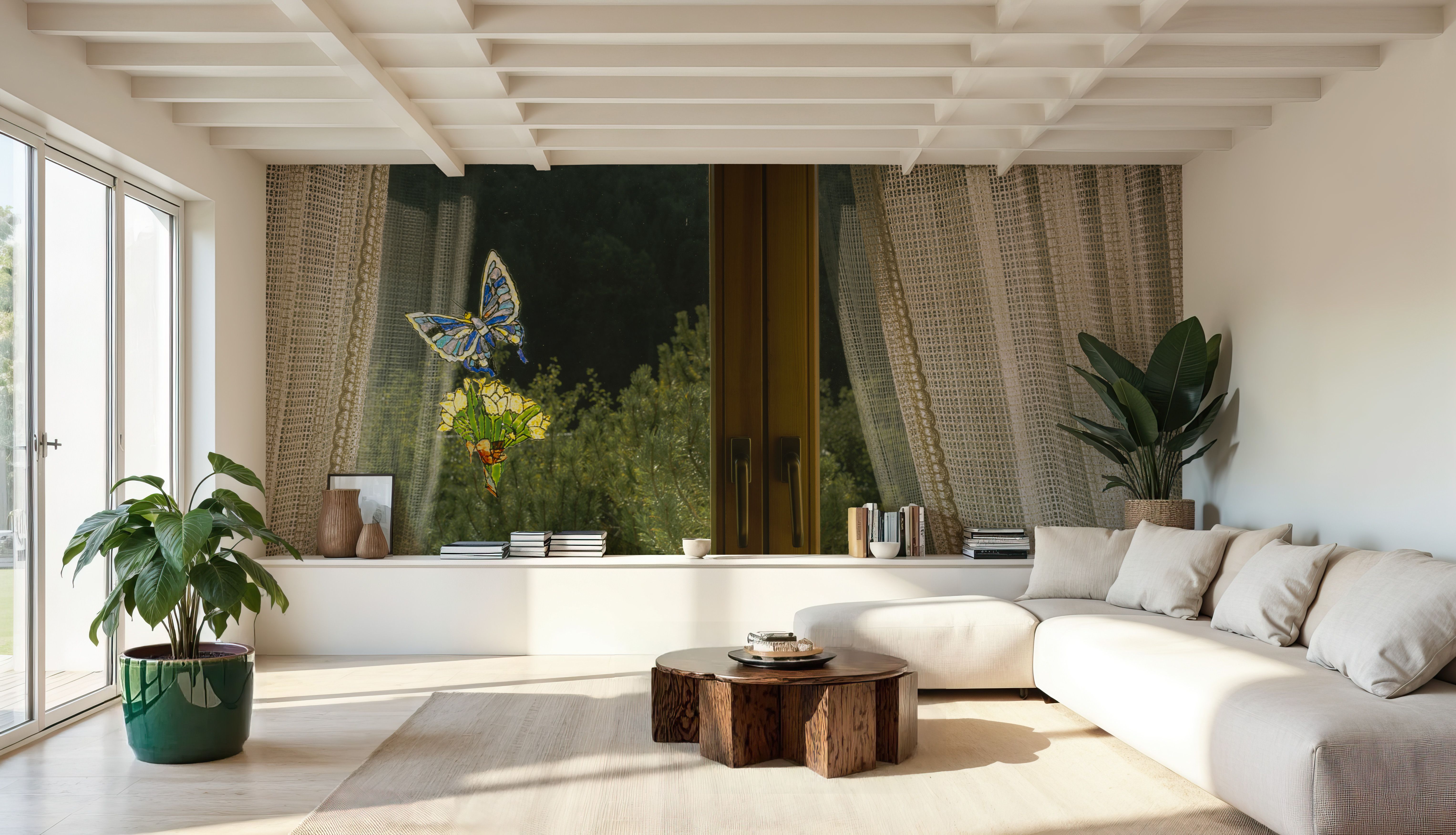 Butterfly Window Charm, Wallpaper