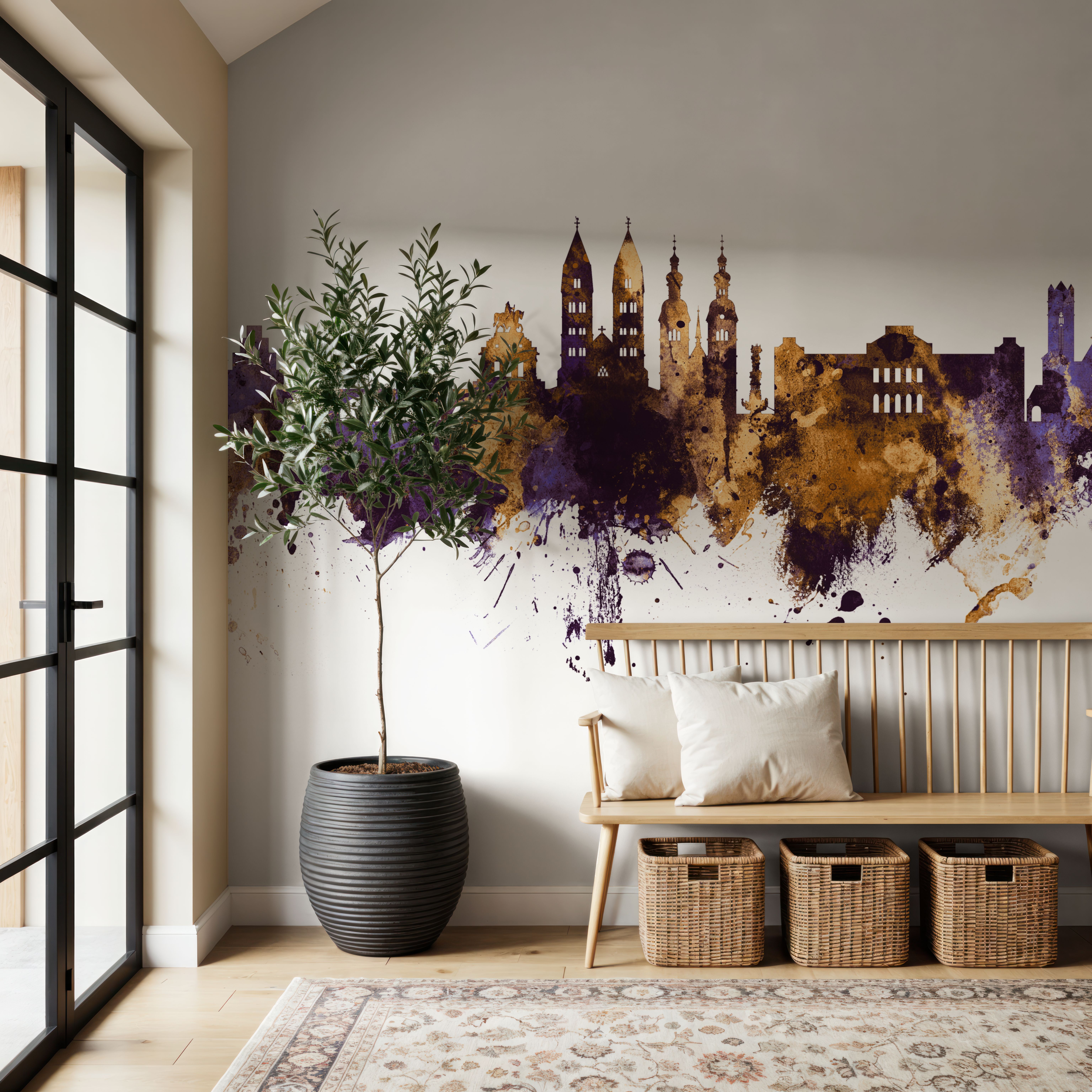 Koblenz Germany Skyline Purpl & Gold