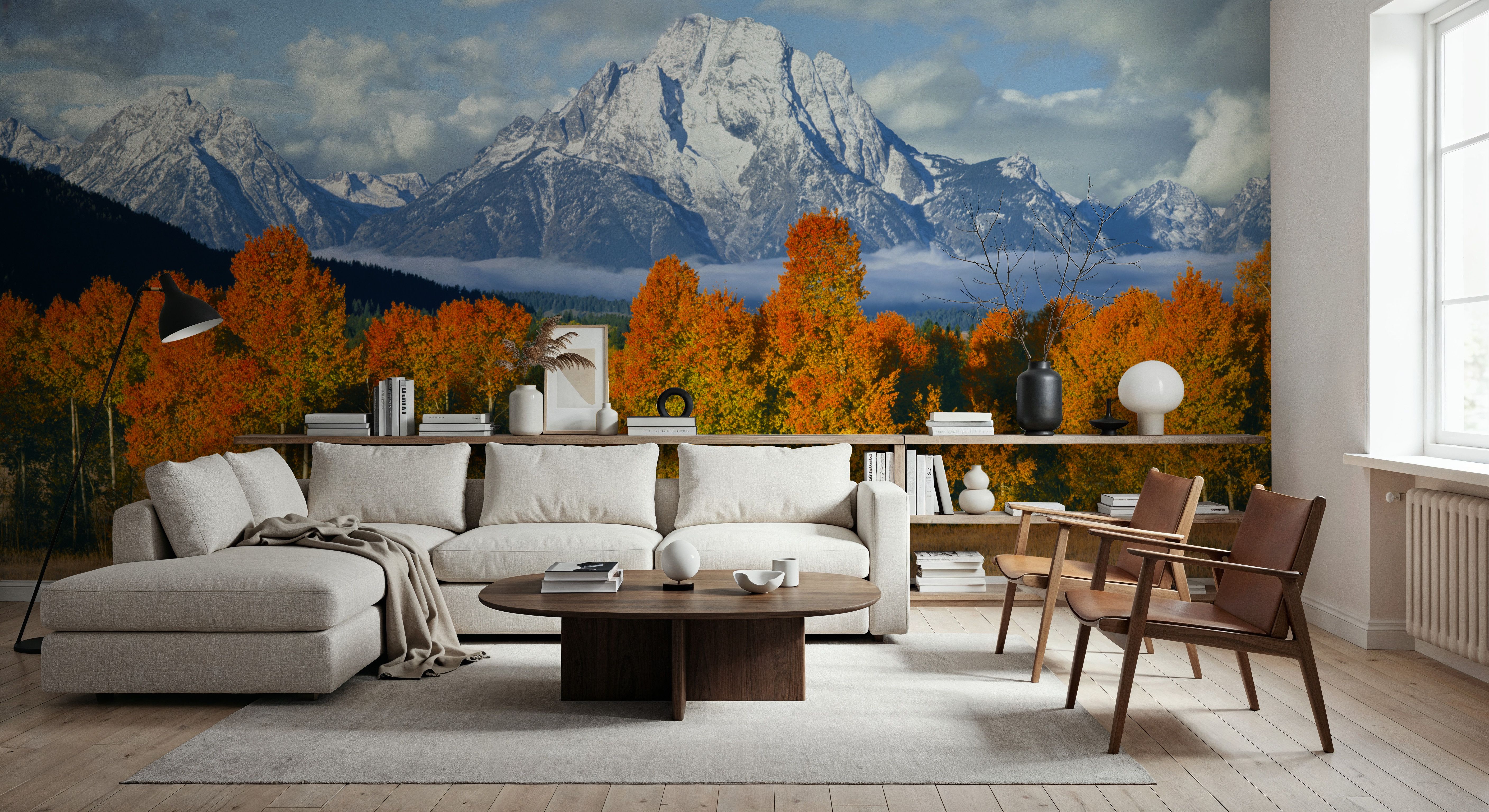 Misty Autumn Peaks, Wallpaper