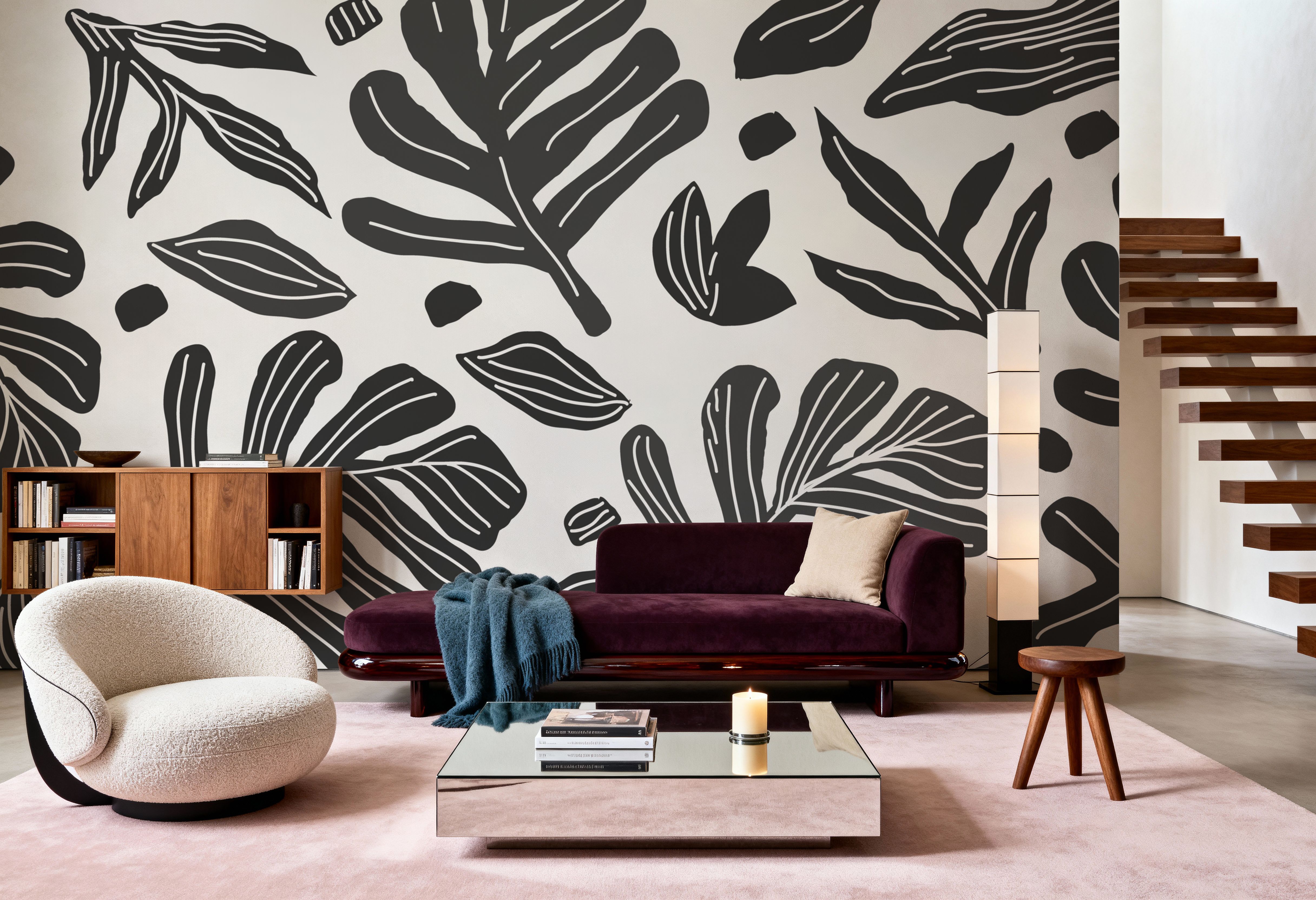 Monstera Cuttings, Black & White