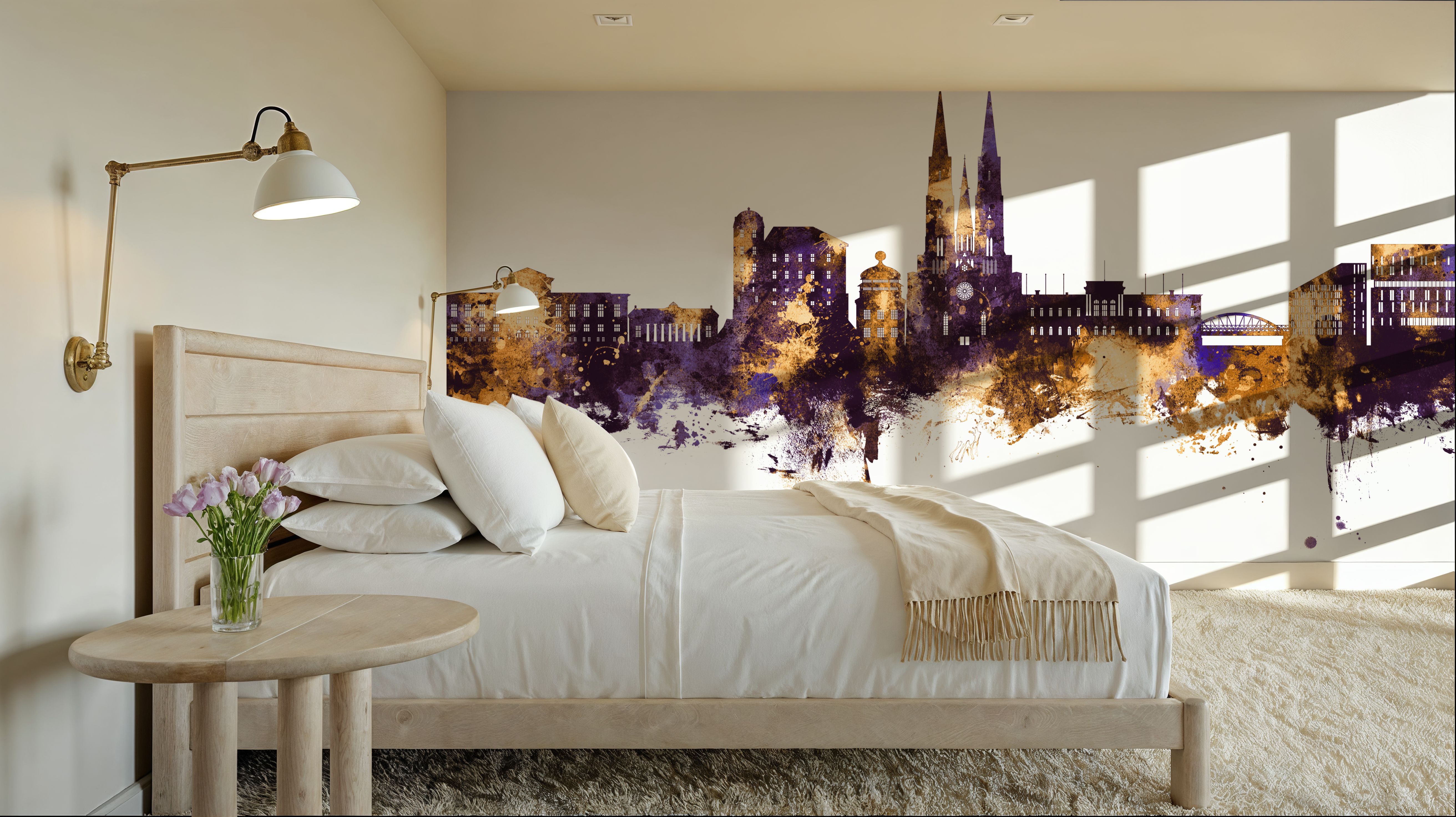 Uppsala Skyline Purple & Gold