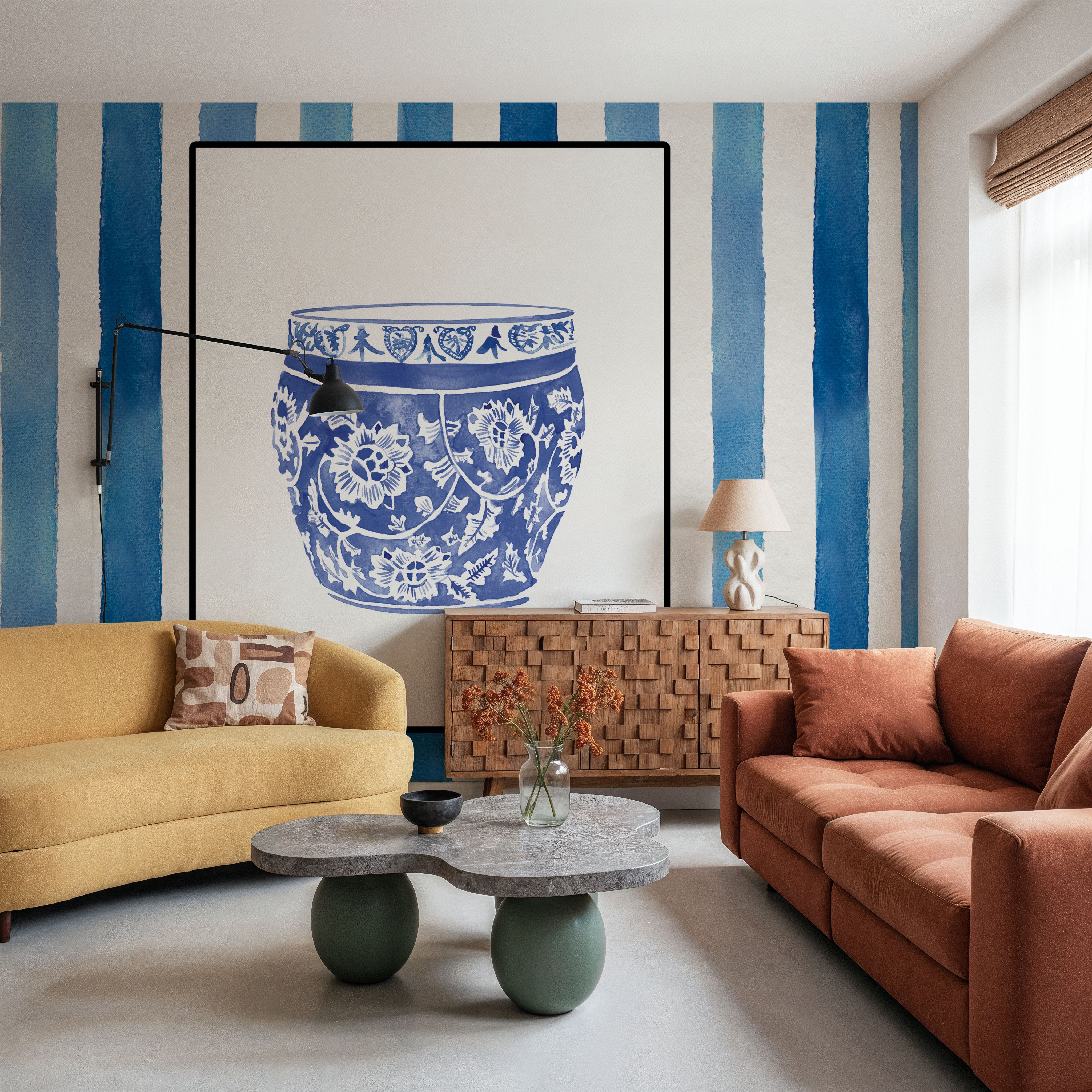 Chinoiserie Vase IV Stripes