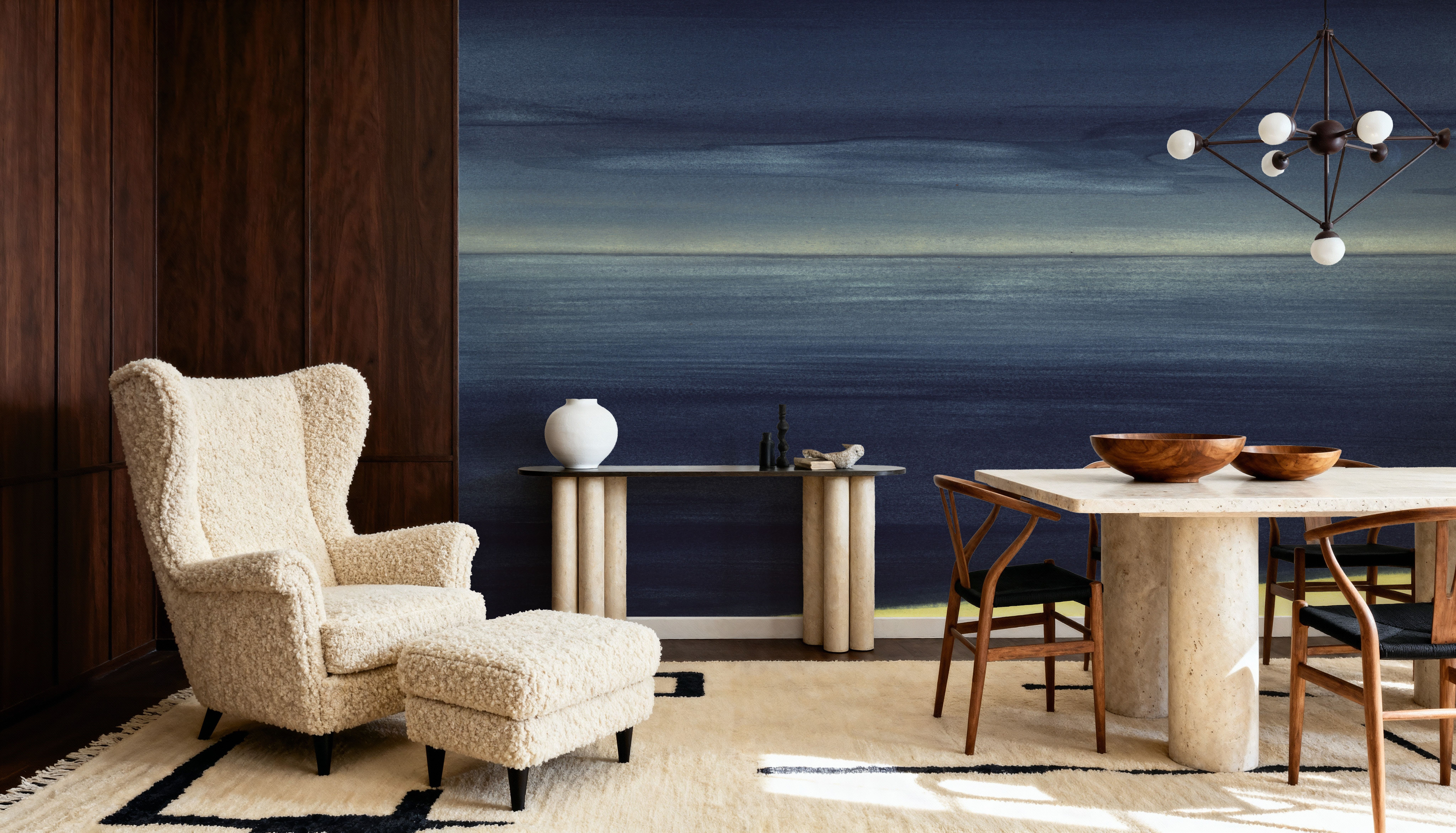 Calm Night Sea, Wallpaper