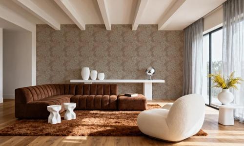 Subtle Seaweed, Warm Beige