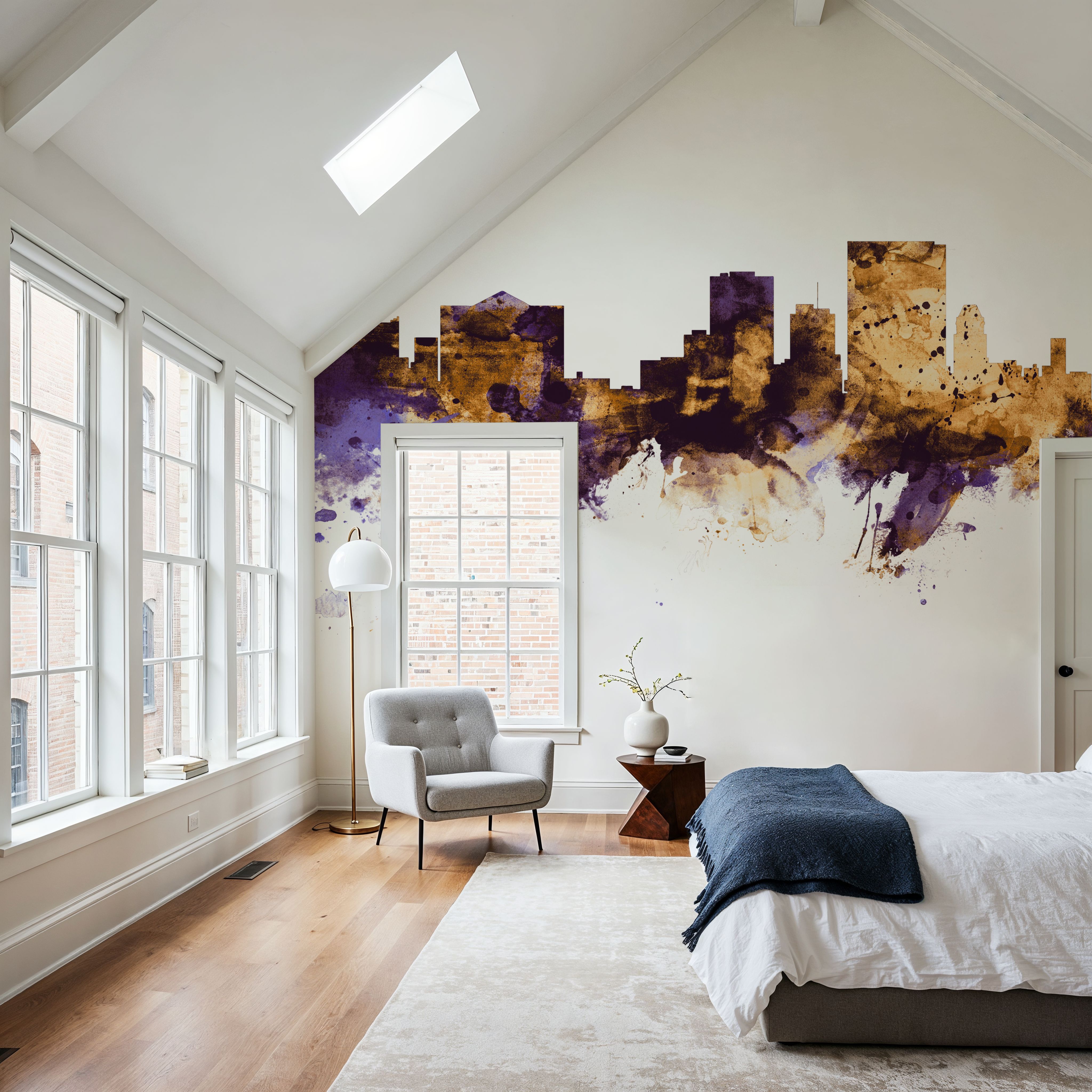 El Paso Texas Skyline Purple & Gold