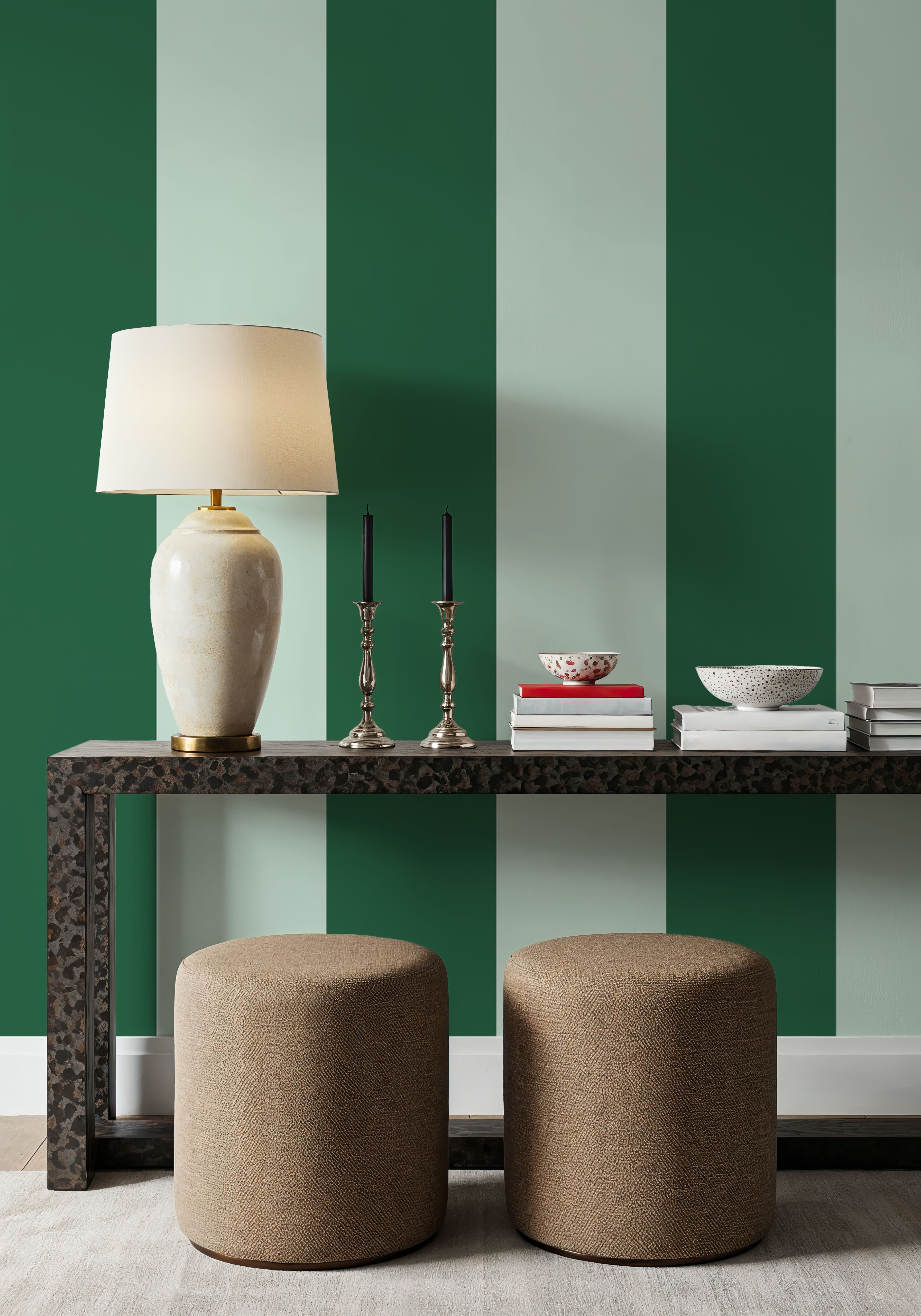 Circus Stripes, Green on Green