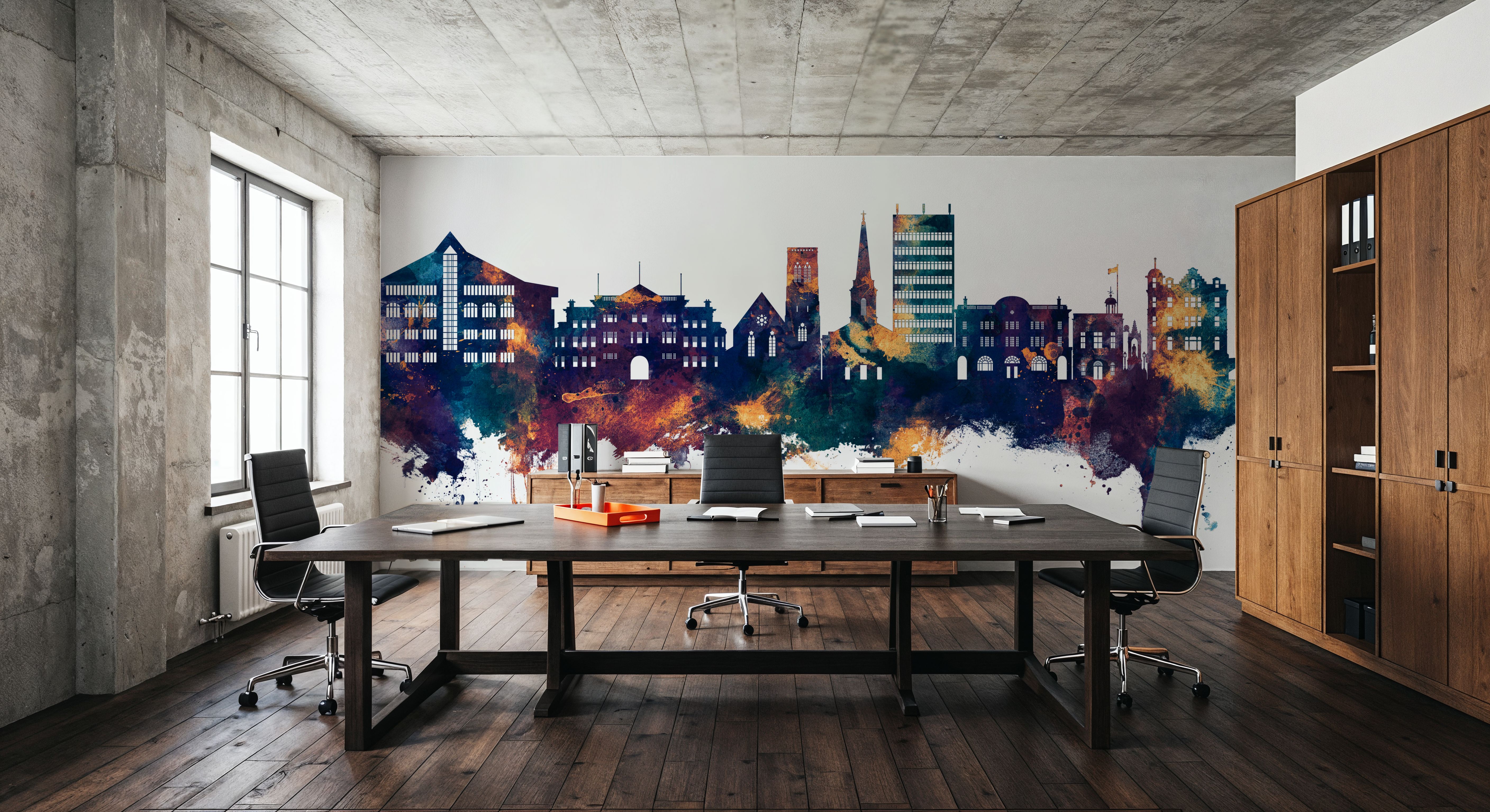 Maidstone England Skyline Blue & Bronze