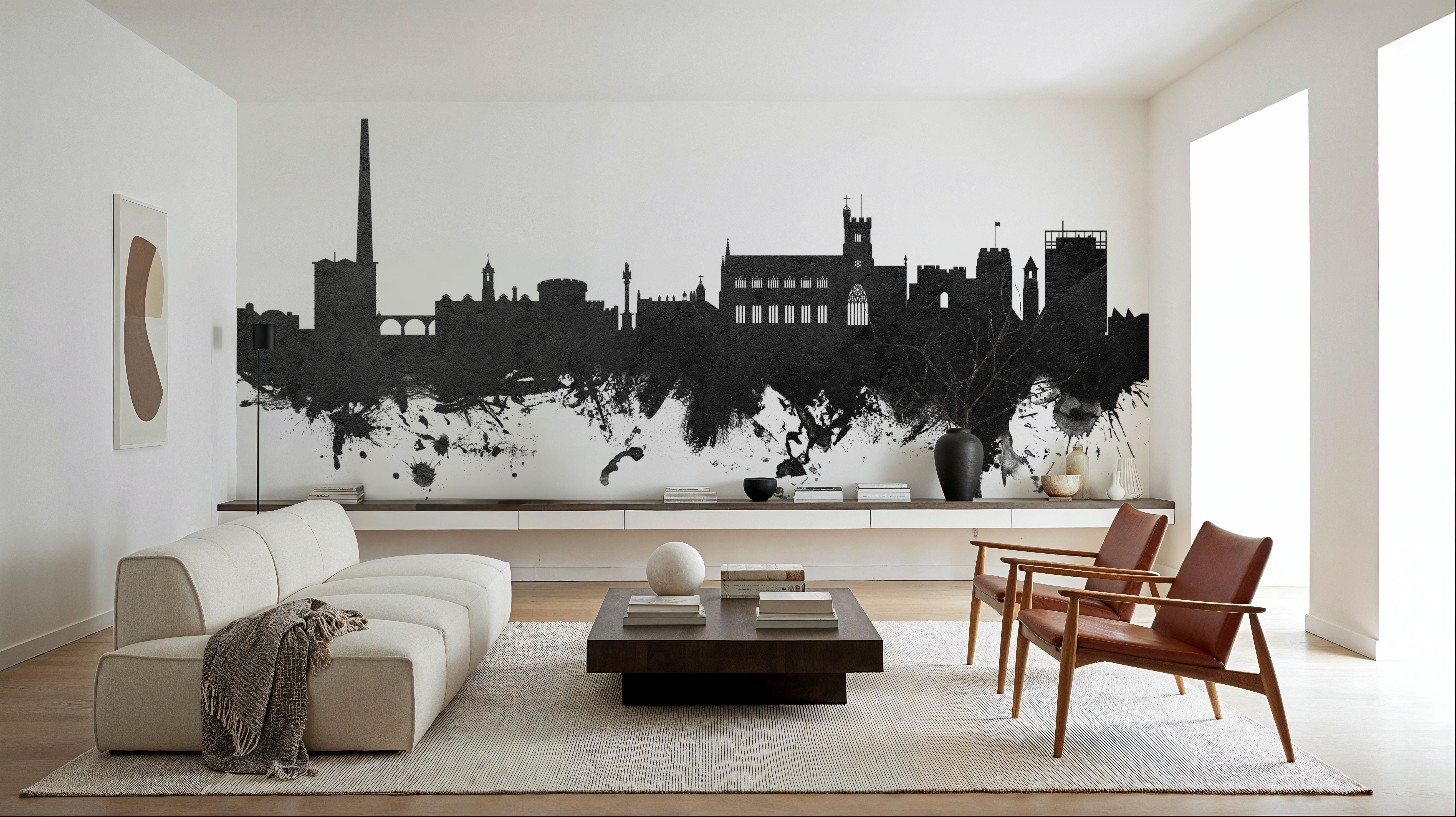 Carlisle England Skyline Black & White