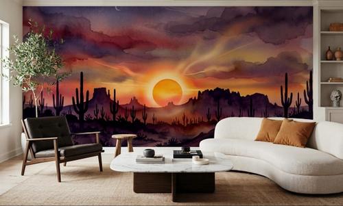Arizona Sunset - Landscape Watercolor Series