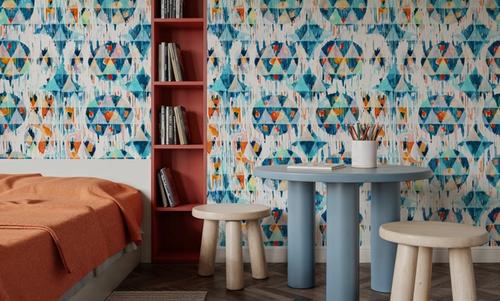 Happy Blue Ikat